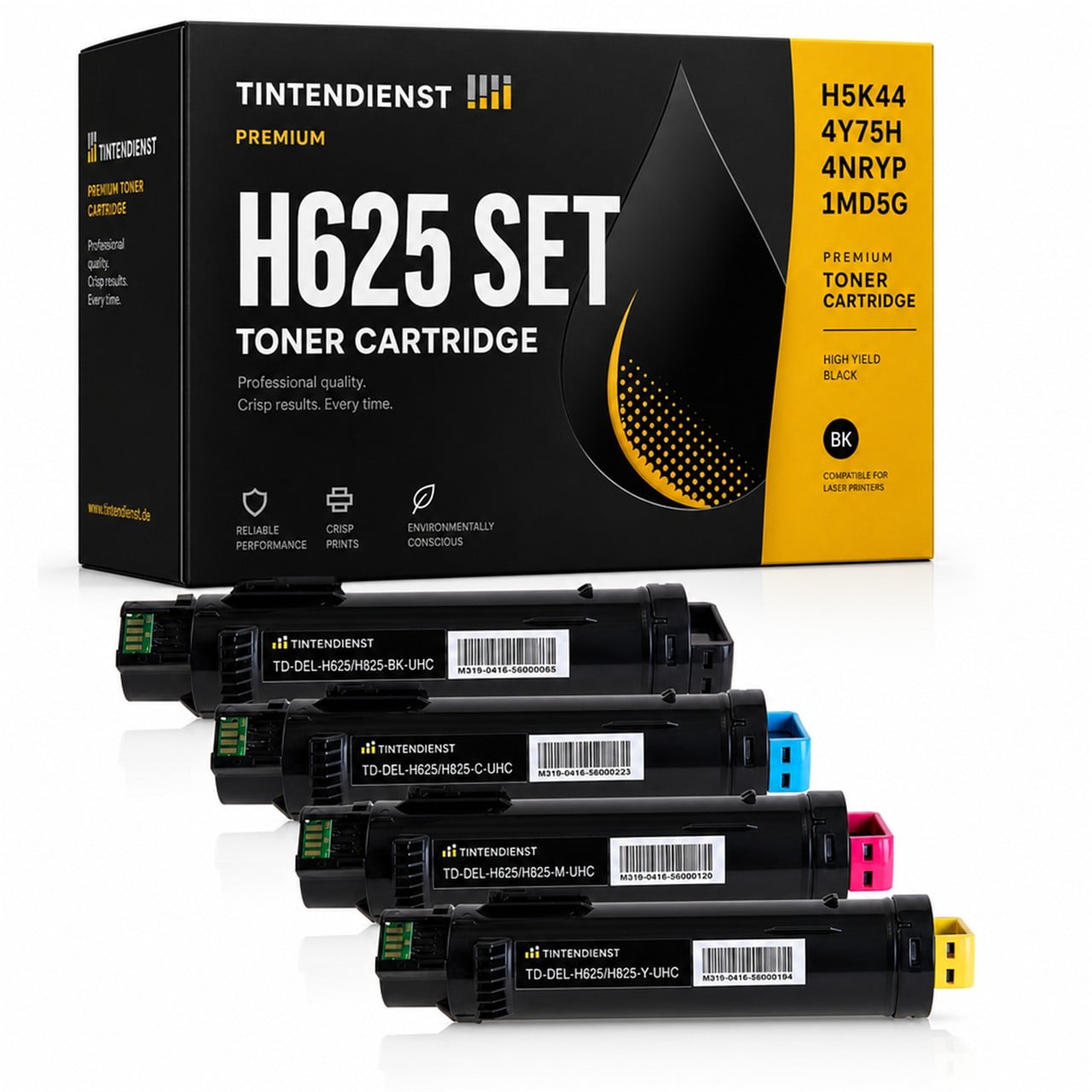 Set kompatibel zu Dell 593-BBSF, 4 Toner