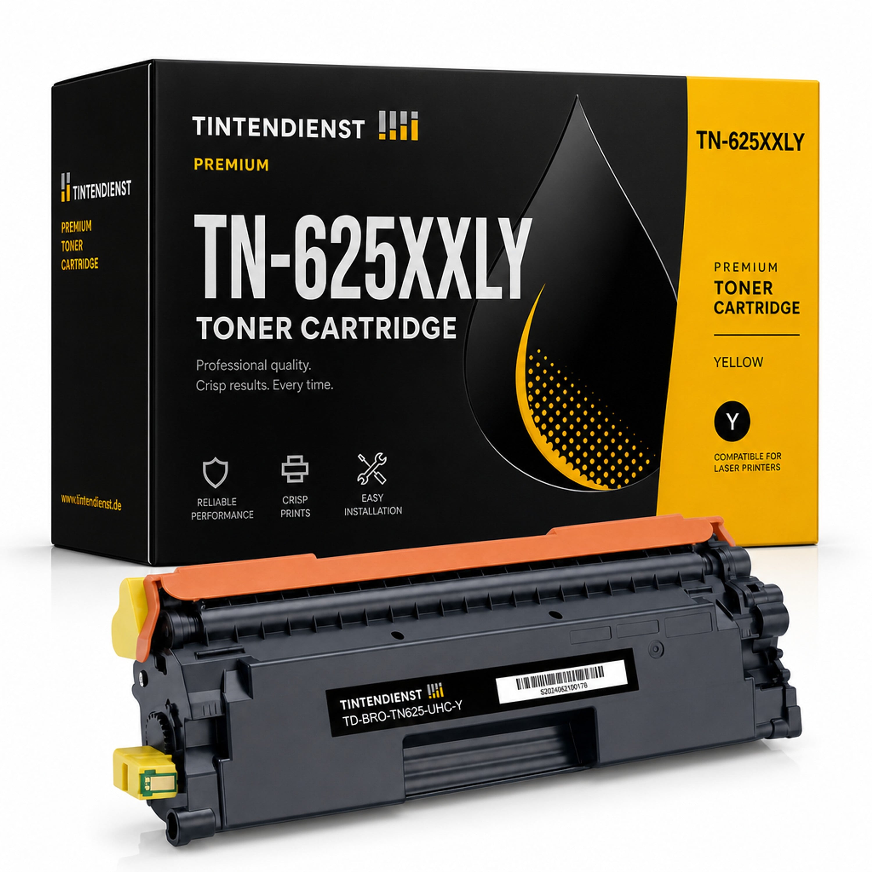 Toner kompatibel zu Brother TN-625XXLY, gelb