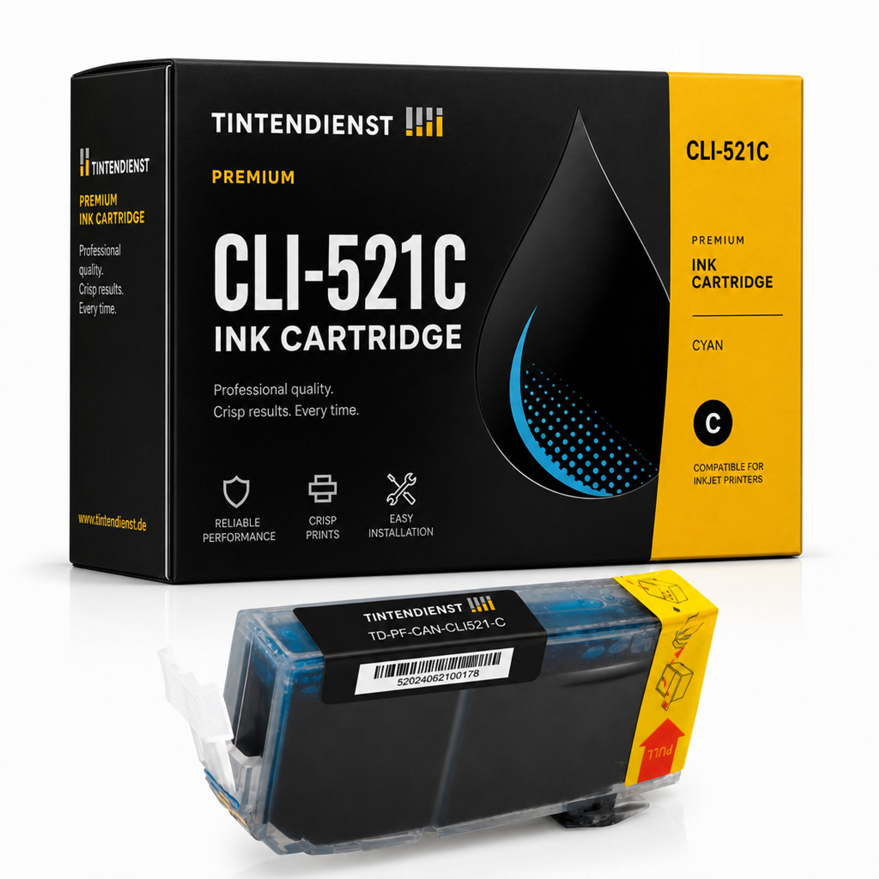 Druckerpatrone kompatibel zu Canon CLI-521C, cyan
