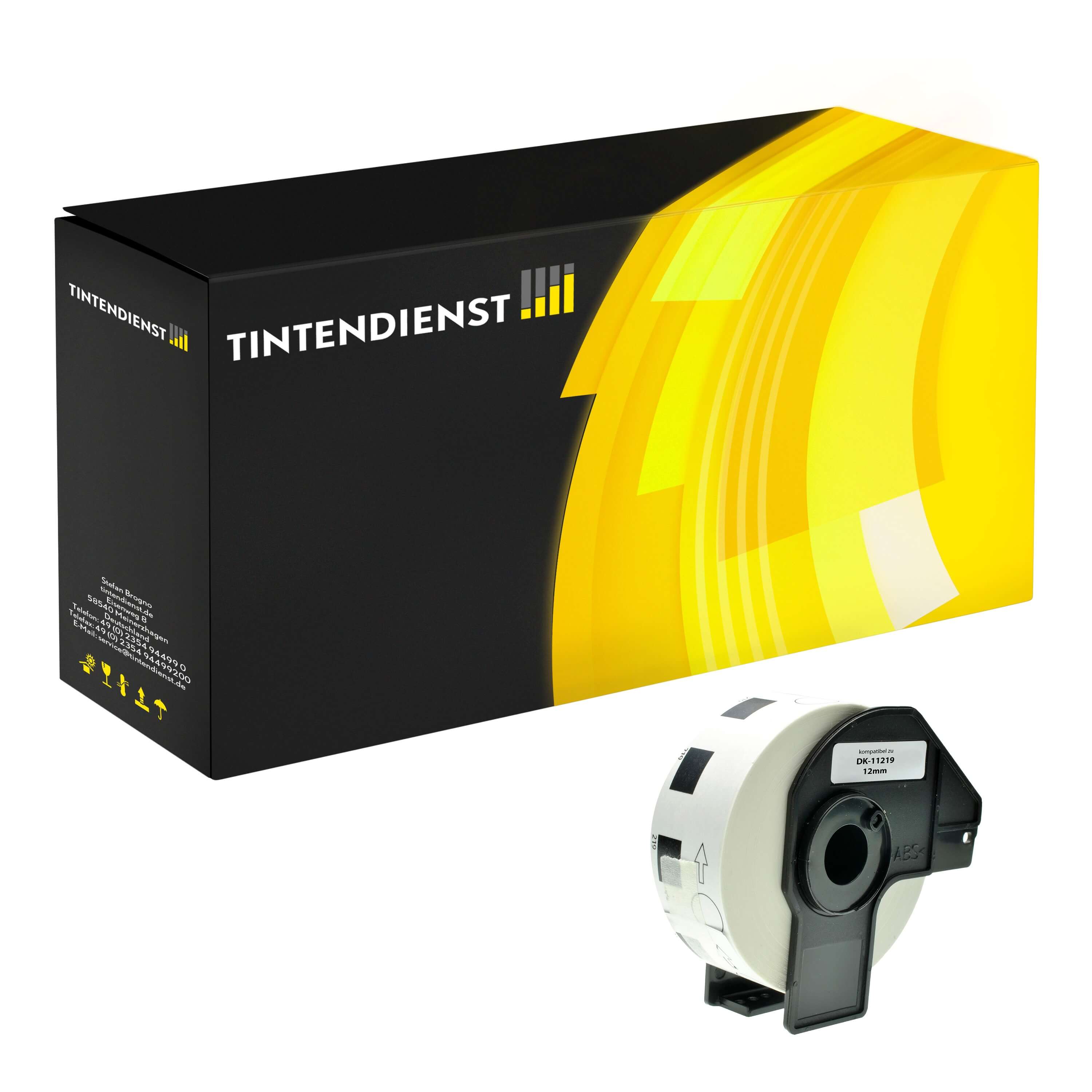 Tintendienst Etiketten Brother DK11219 12mm Durchmesser