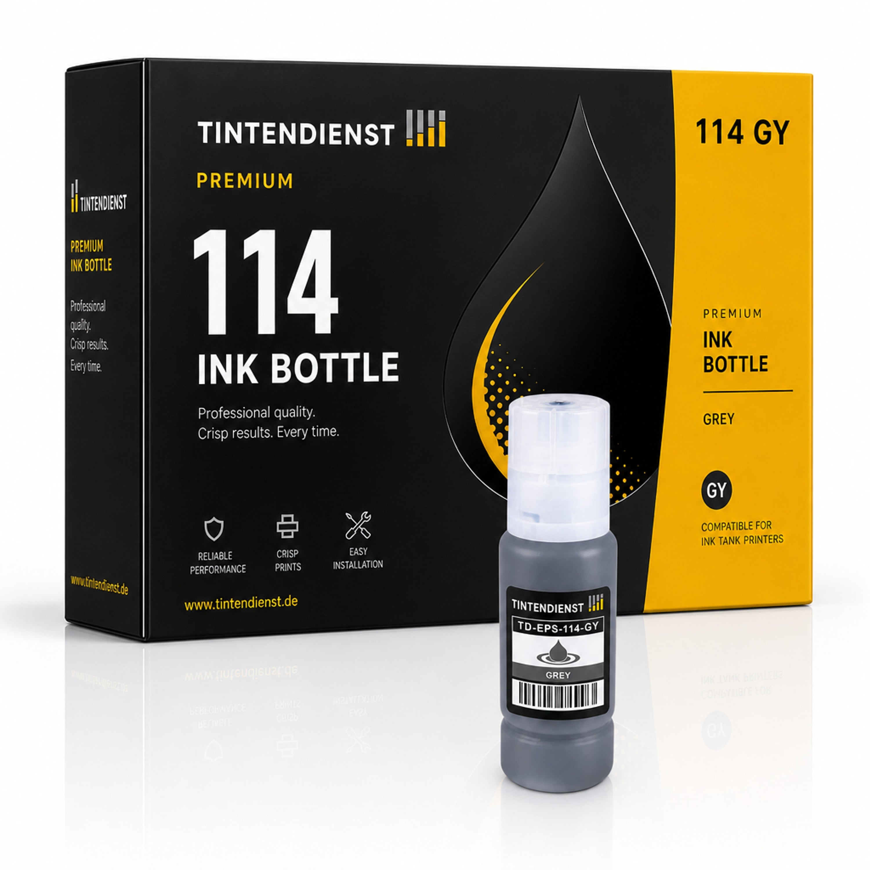 Tintentank kompatibel zu Epson 114, grau