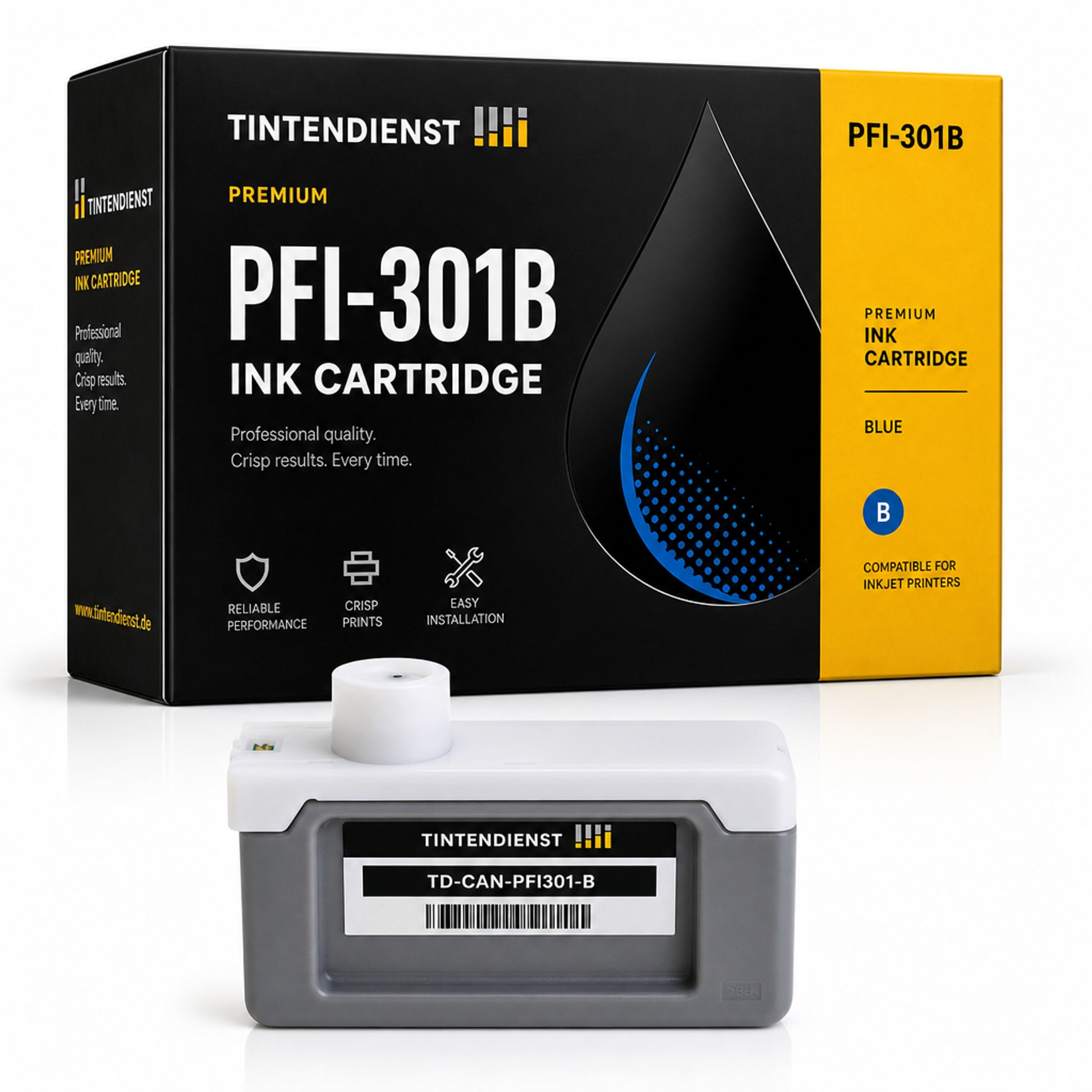 Canon PFI-301B Druckerpatrone (1494B001) blau – Tintendienst kompatibel