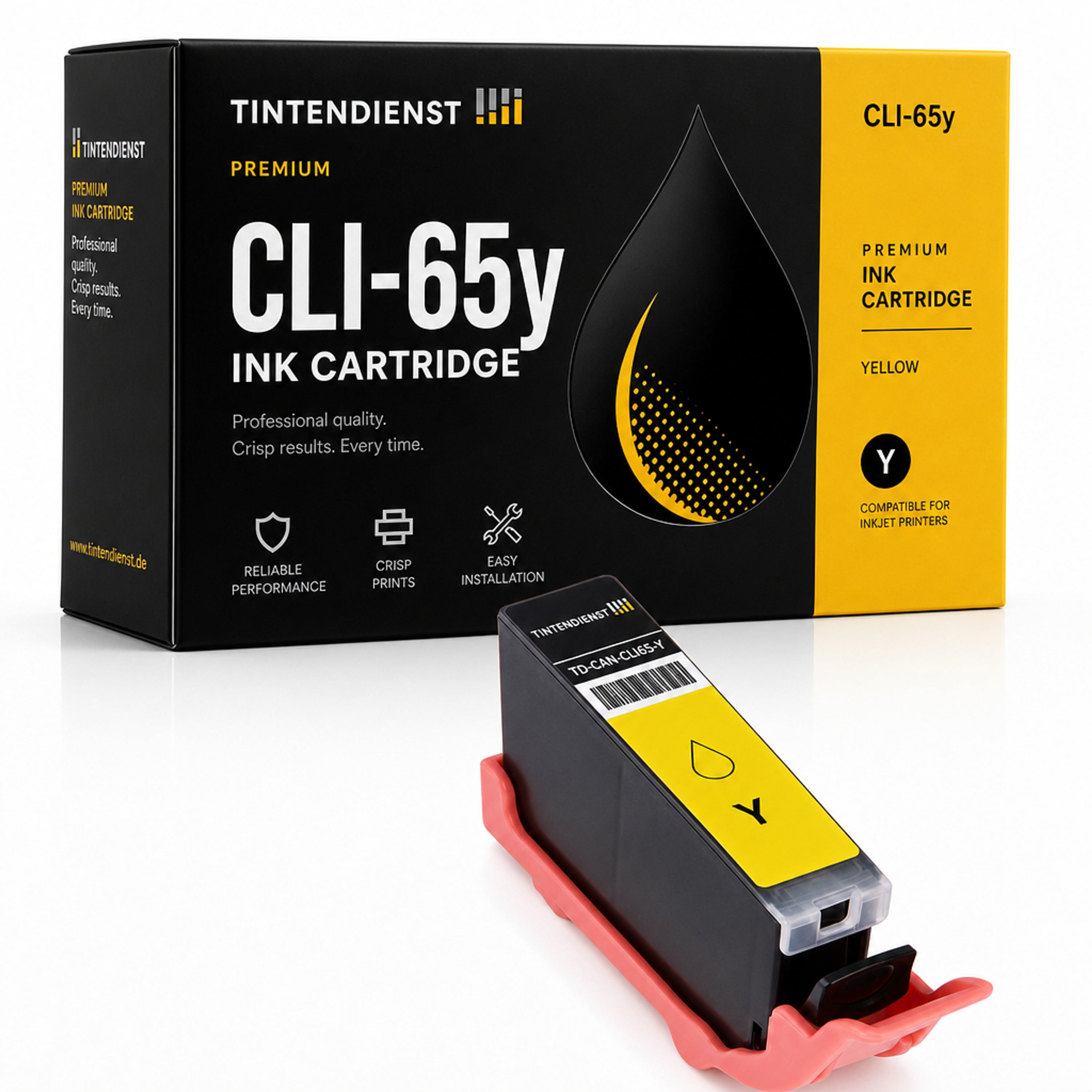 Druckerpatrone kompatibel zu Canon CLI-65y, gelb