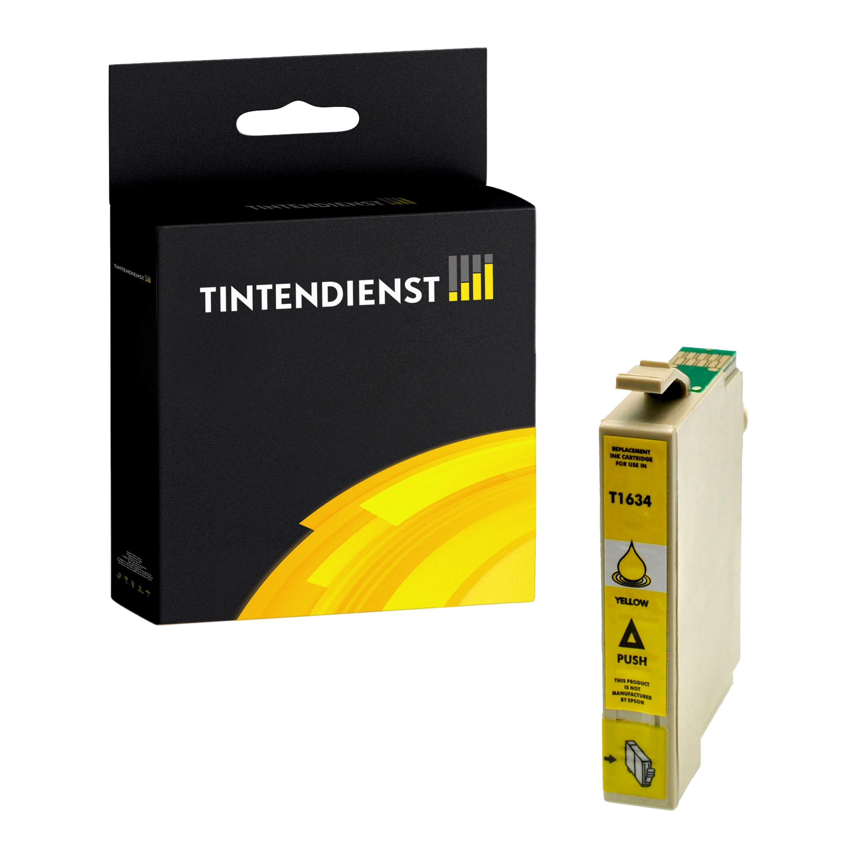 Tintendienst kompatibel für Epson Tintenpatrone C13T16344010 / 16XL Gelb [XL Füllmenge]