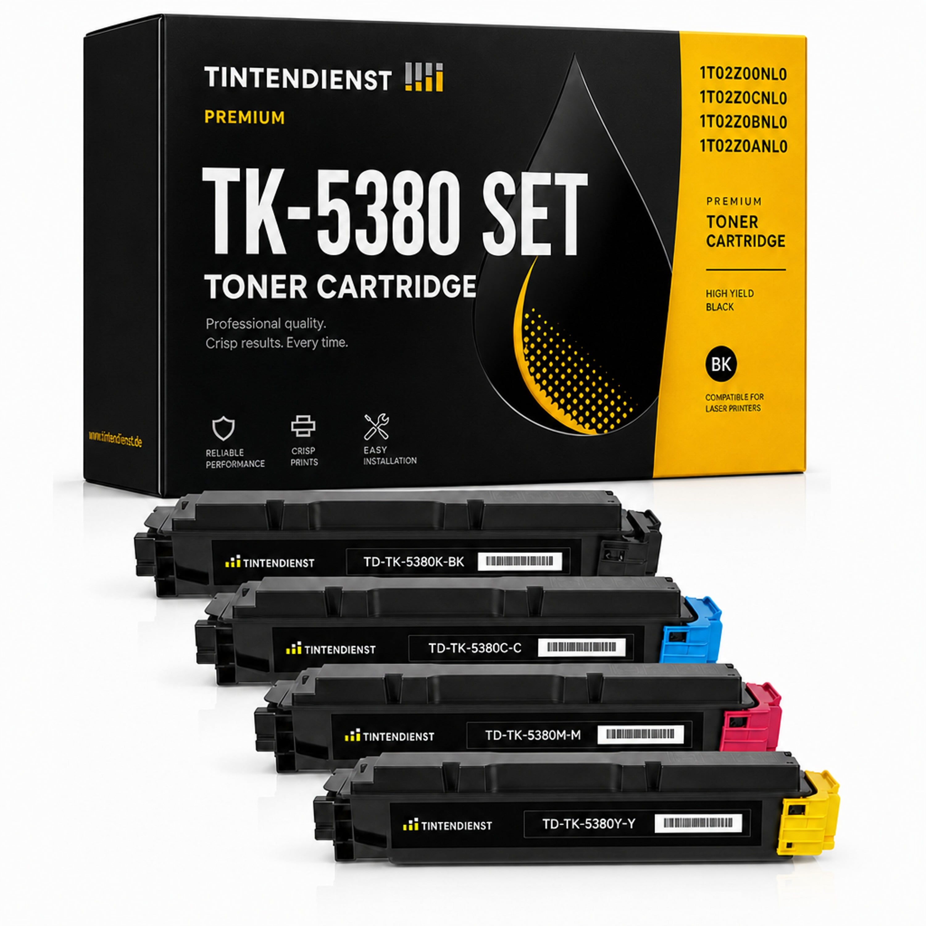 Set kompatibel zu Kyocera 1T02Z00NL0, 4 Toner