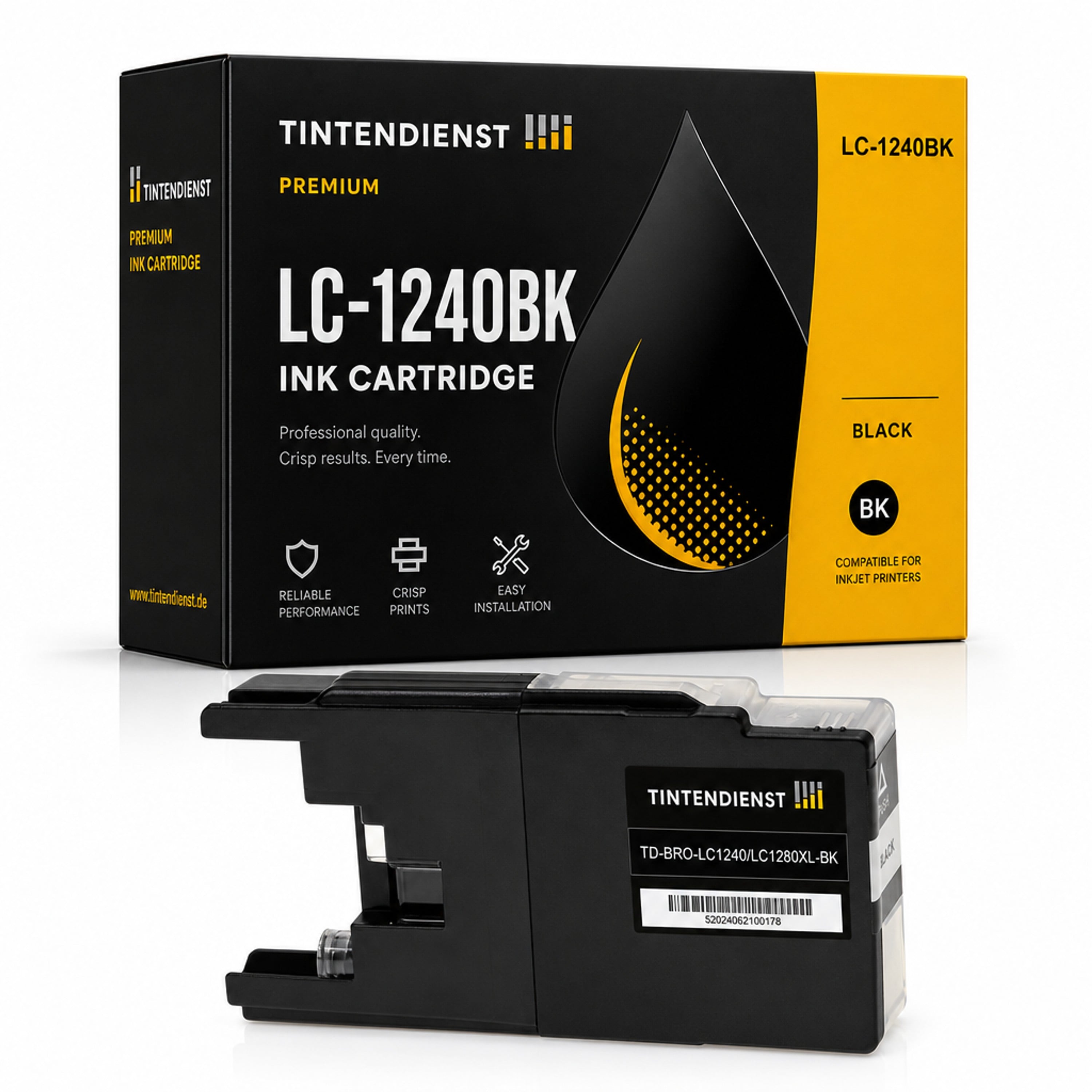 Druckerpatrone kompatibel zu Brother LC-1240BK, schwarz