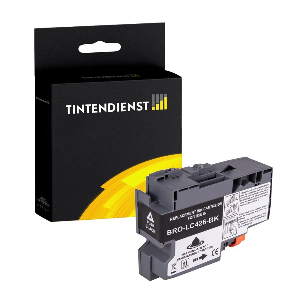 Tintendienst kompatibel für Brother Tintenpatrone LC-426BK Schwarz [XL Füllmenge]