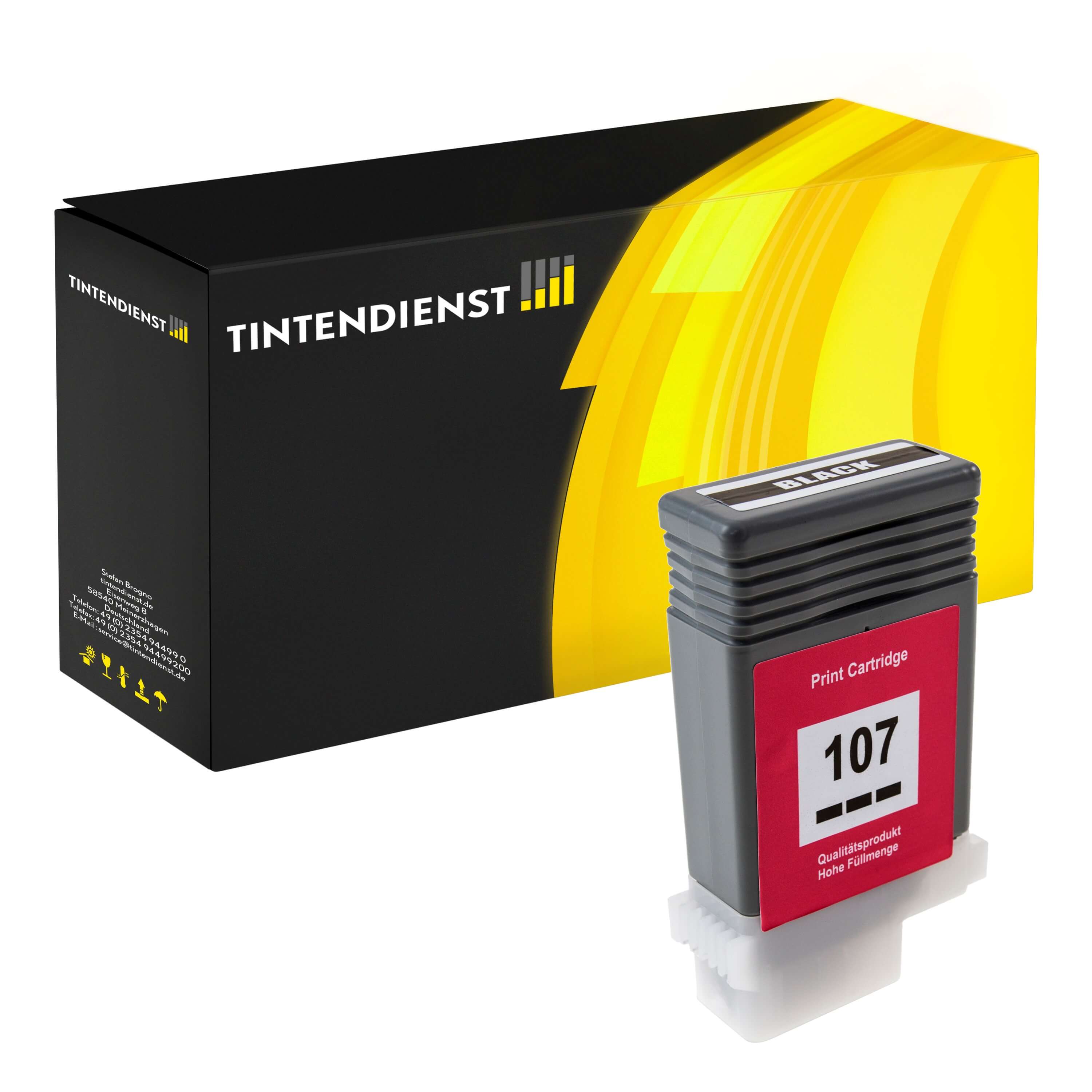 Tintendienst kompatibel für Canon Tintenpatrone 6705B001 / PFI-107BK Schwarz