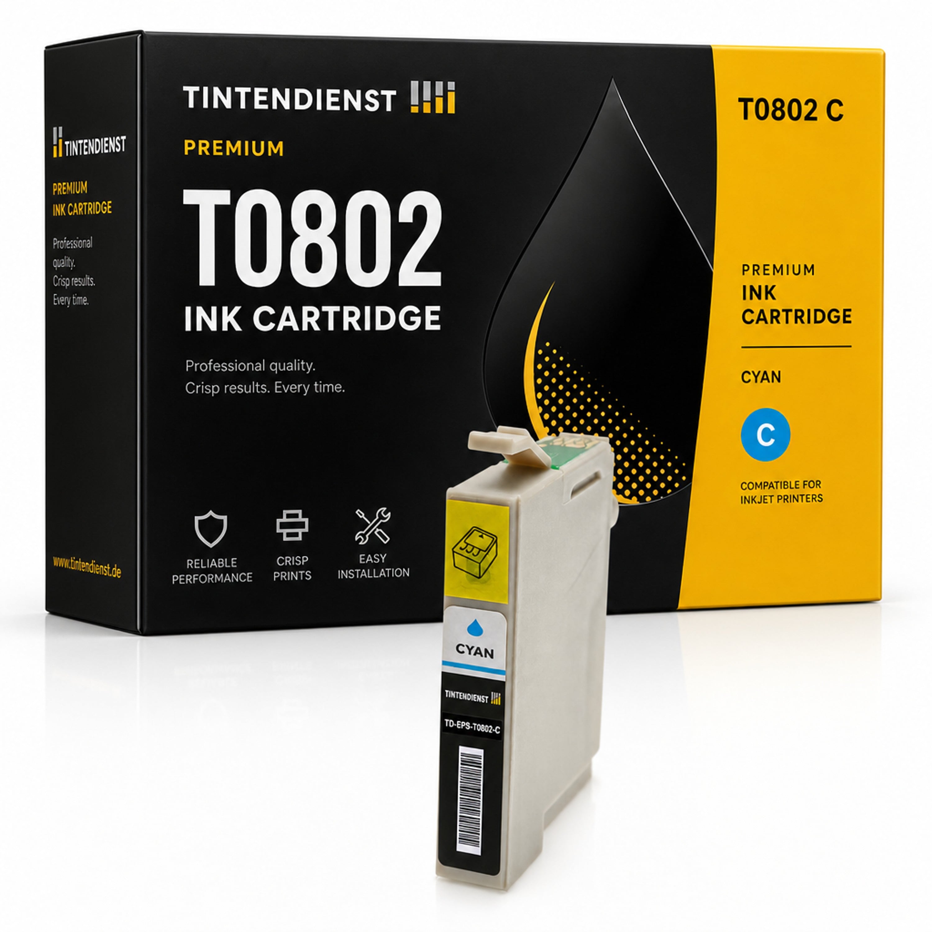 Epson T0802 Druckerpatrone (C13T08024011) cyan – Tintendienst kompatibel