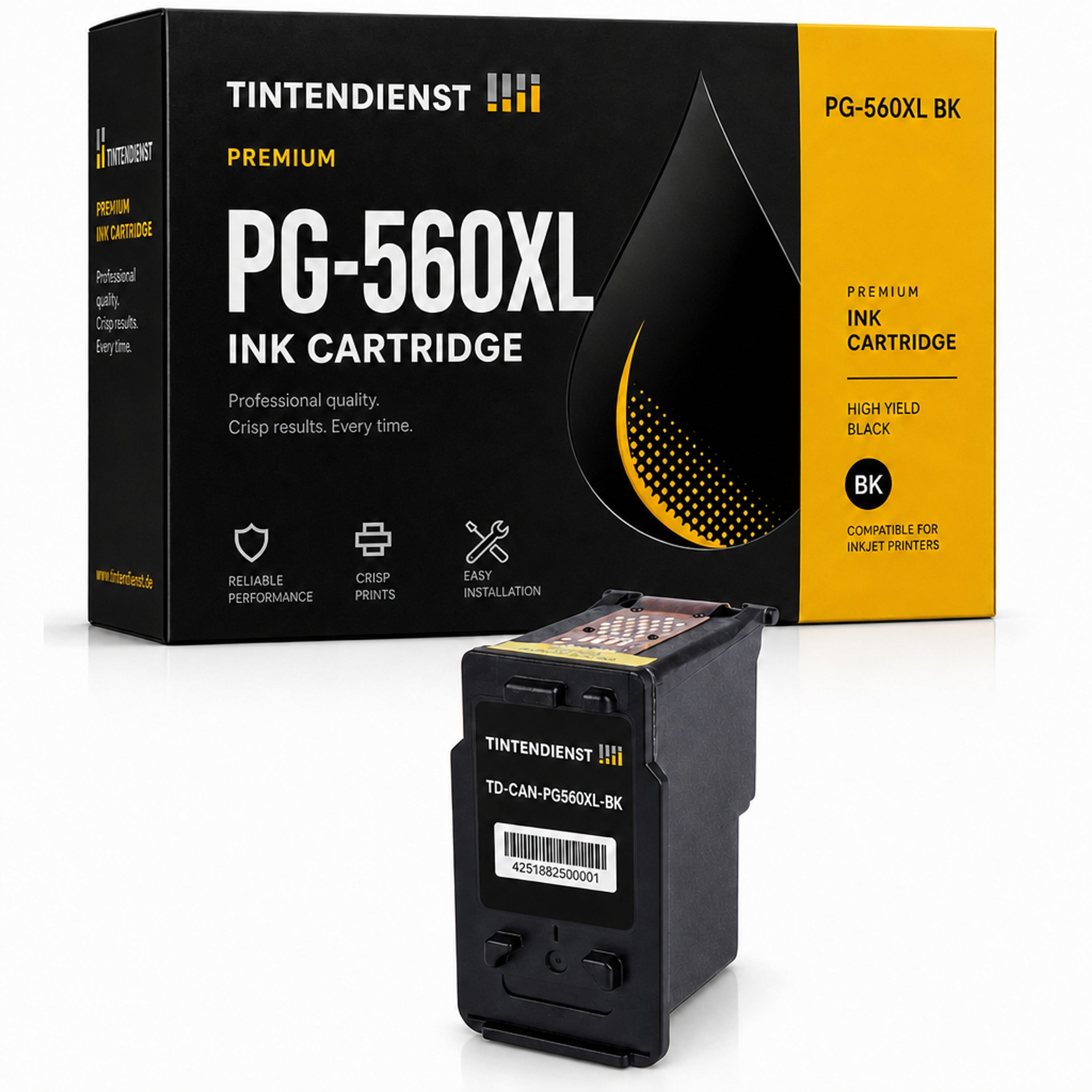 Druckerpatrone kompatibel zu Canon PG-560XL, schwarz