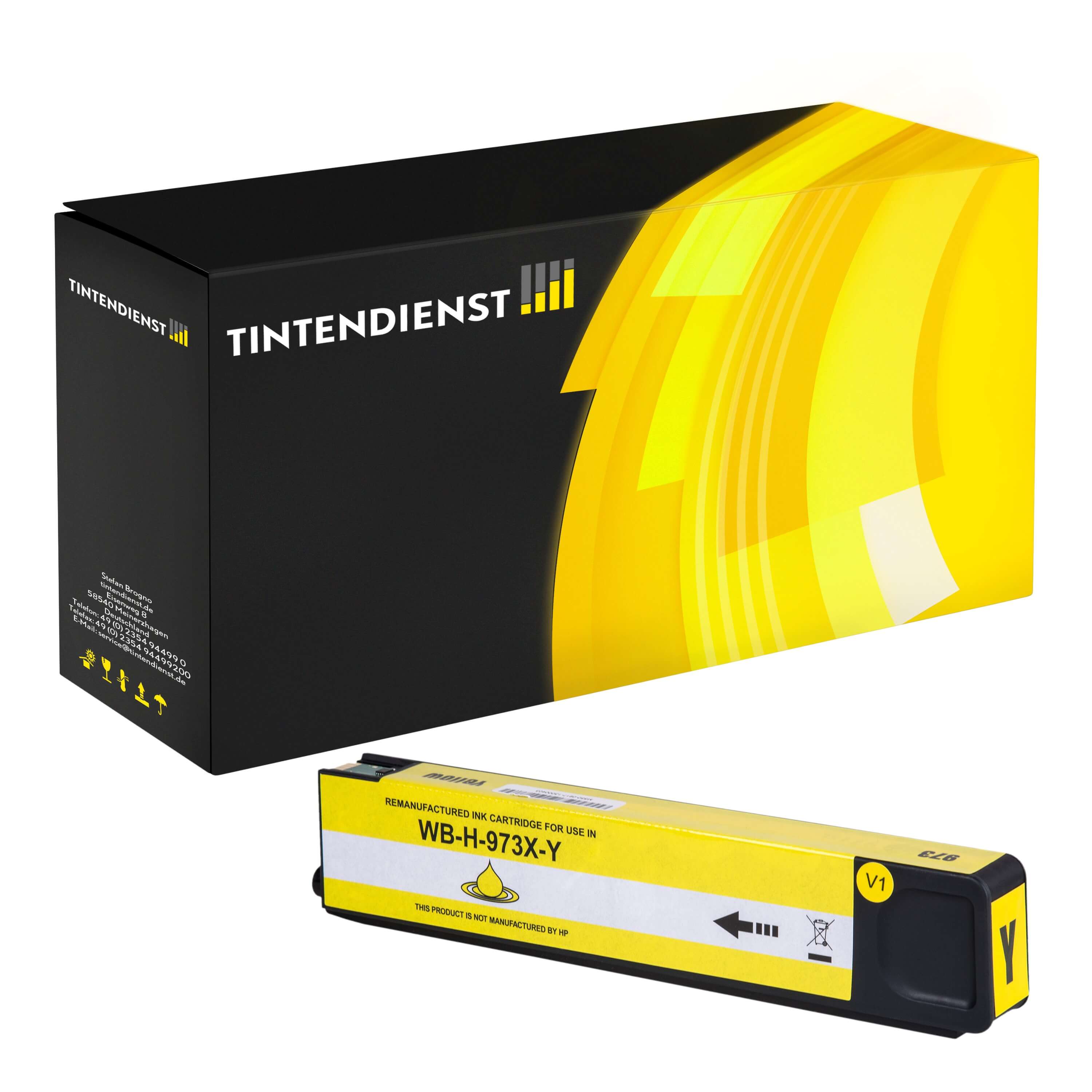 HP 973X Druckerpatrone (F6T83AE) gelb – Tintendienst kompatibel