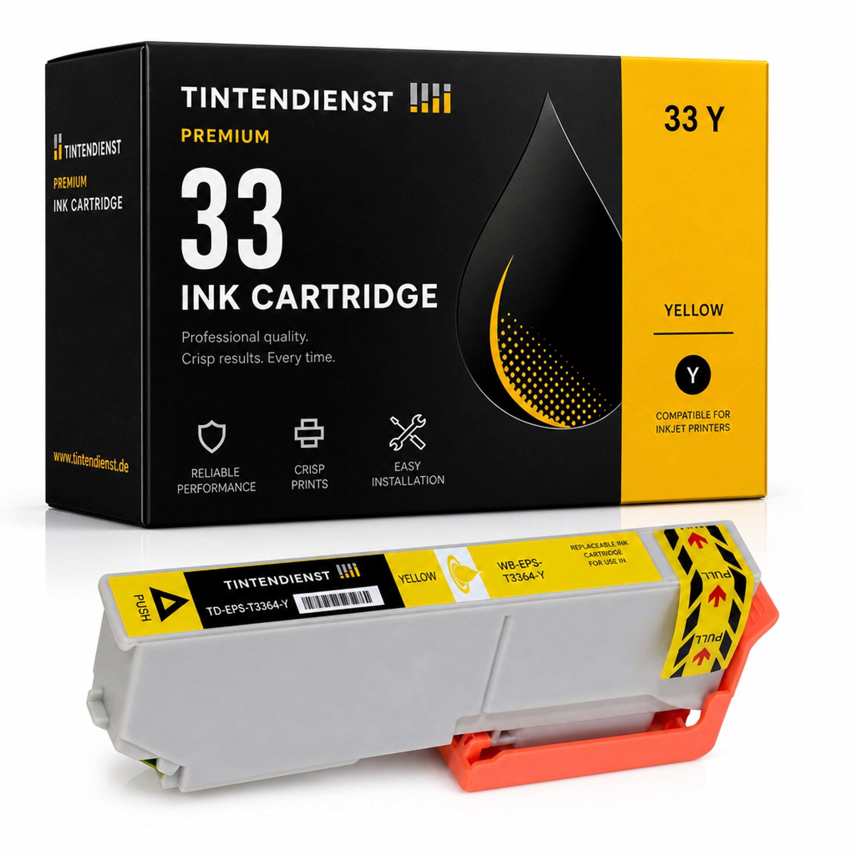 Druckerpatrone kompatibel zu Epson 33, gelb
