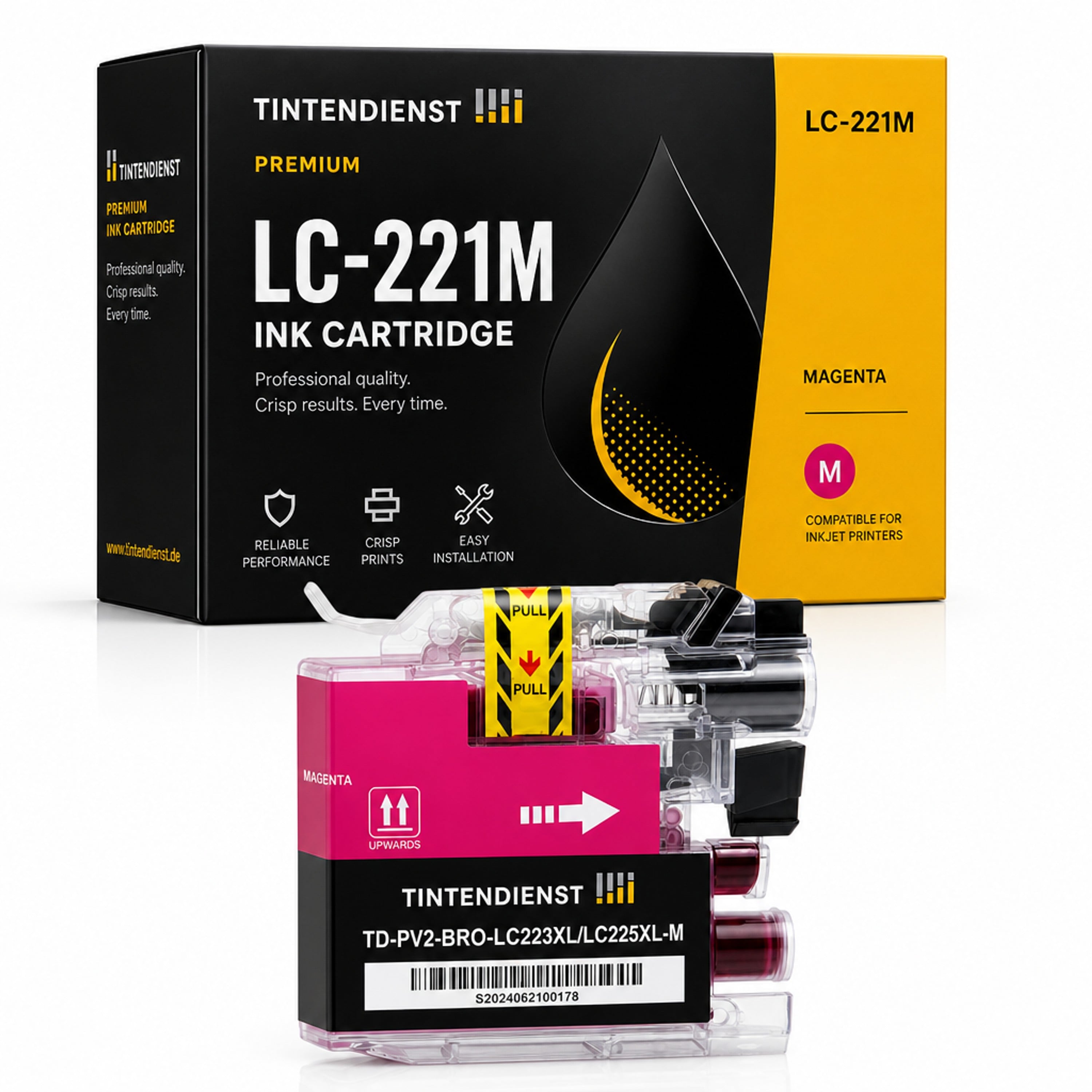 Druckerpatrone kompatibel zu Brother LC-221M, magenta
