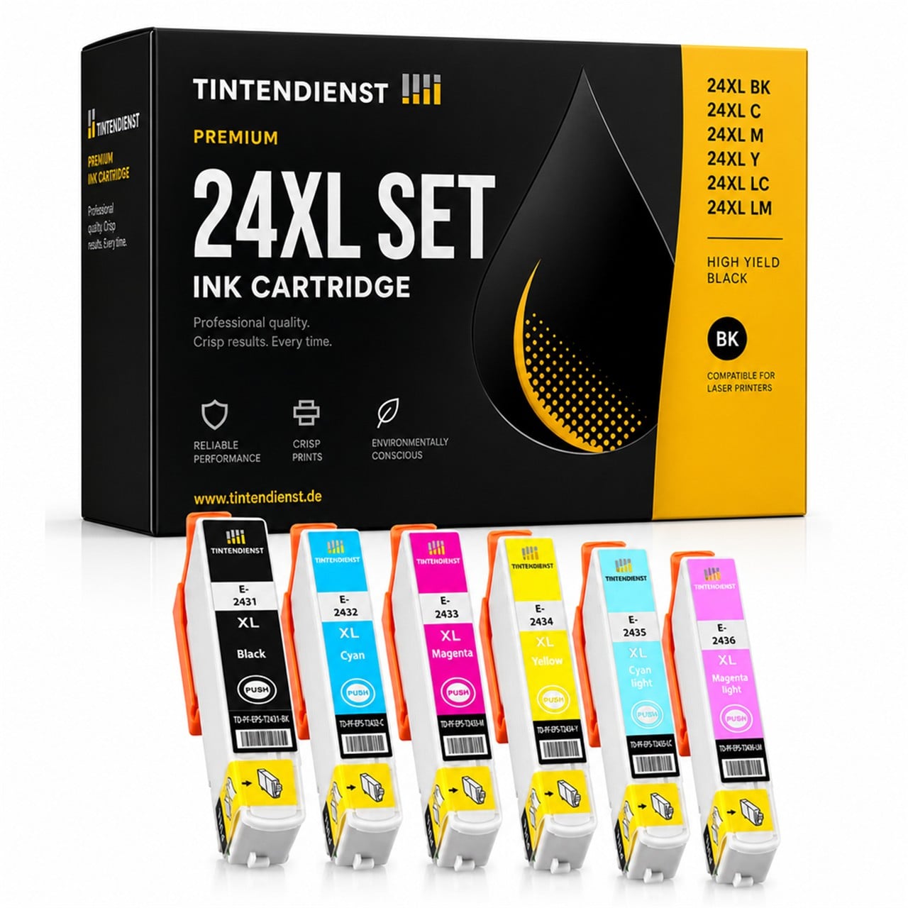Tintendienst Set 6 Patronen Epson T2431-36 1xbk 1xlclmcmy