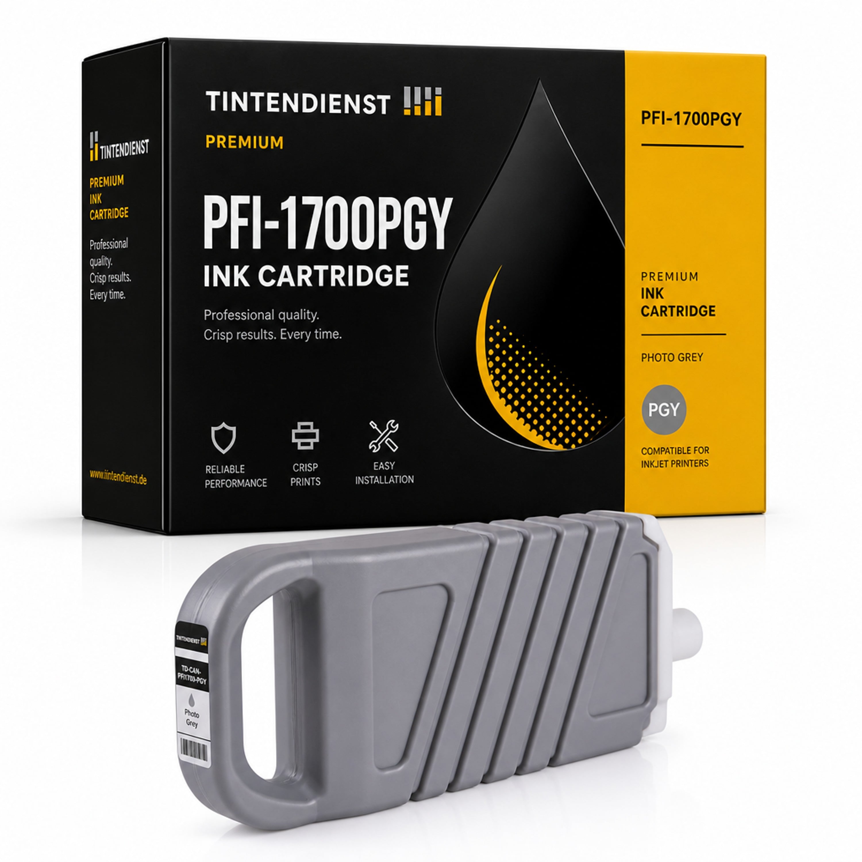Druckerpatrone kompatibel zu Canon PFI-1700PGY, photo grau