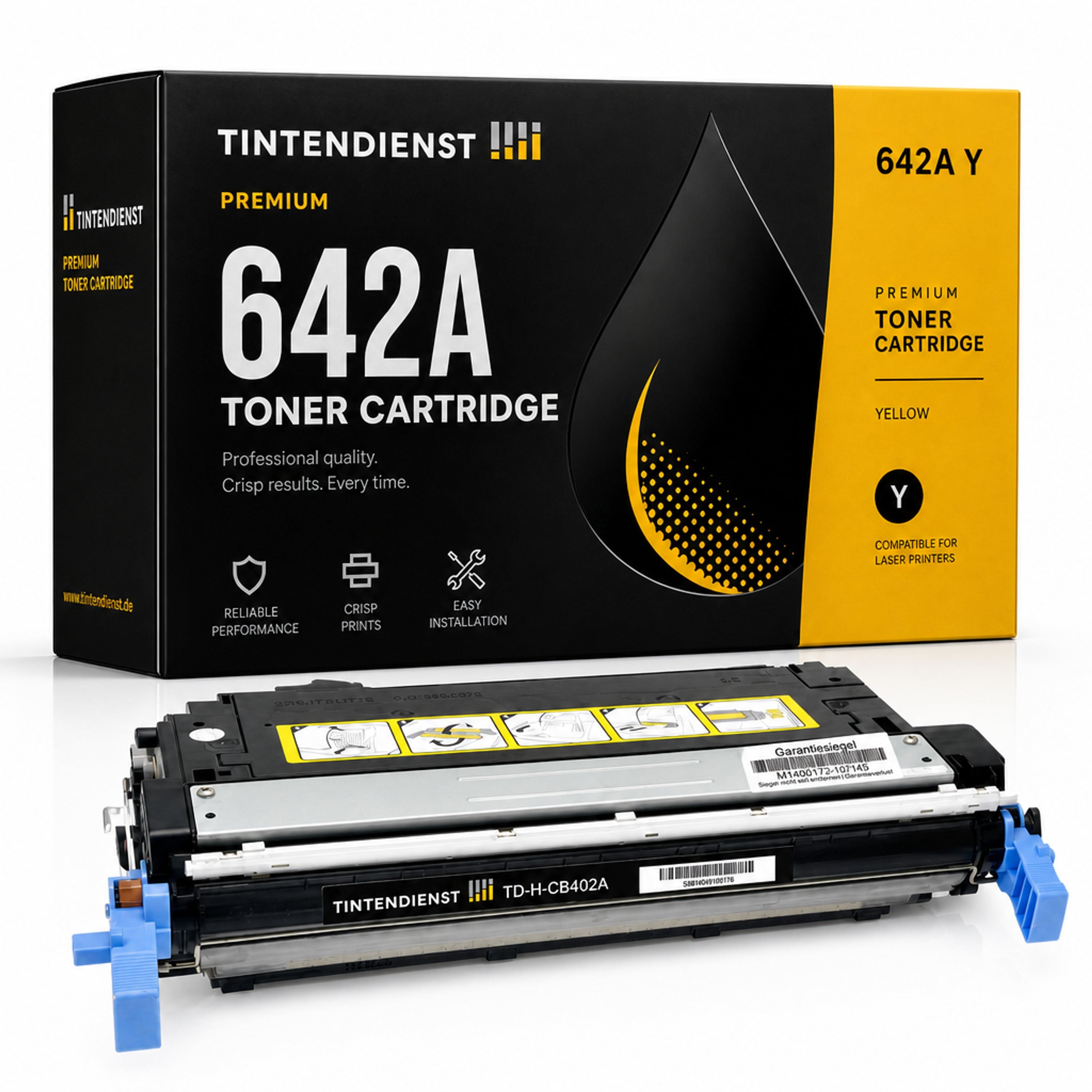Toner kompatibel zu HP 642A, gelb