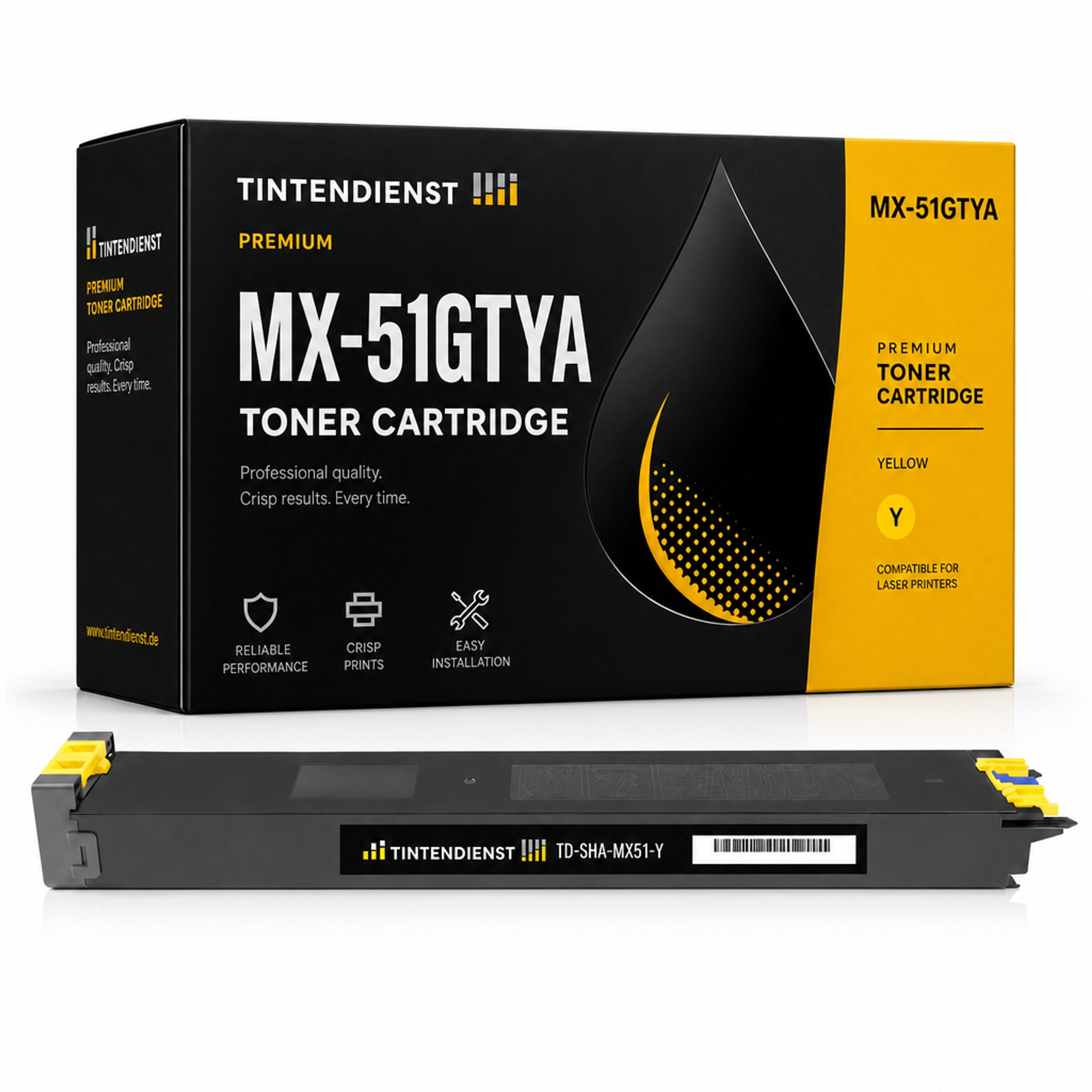 Toner kompatibel zu Sharp MX-51GTYA, gelb