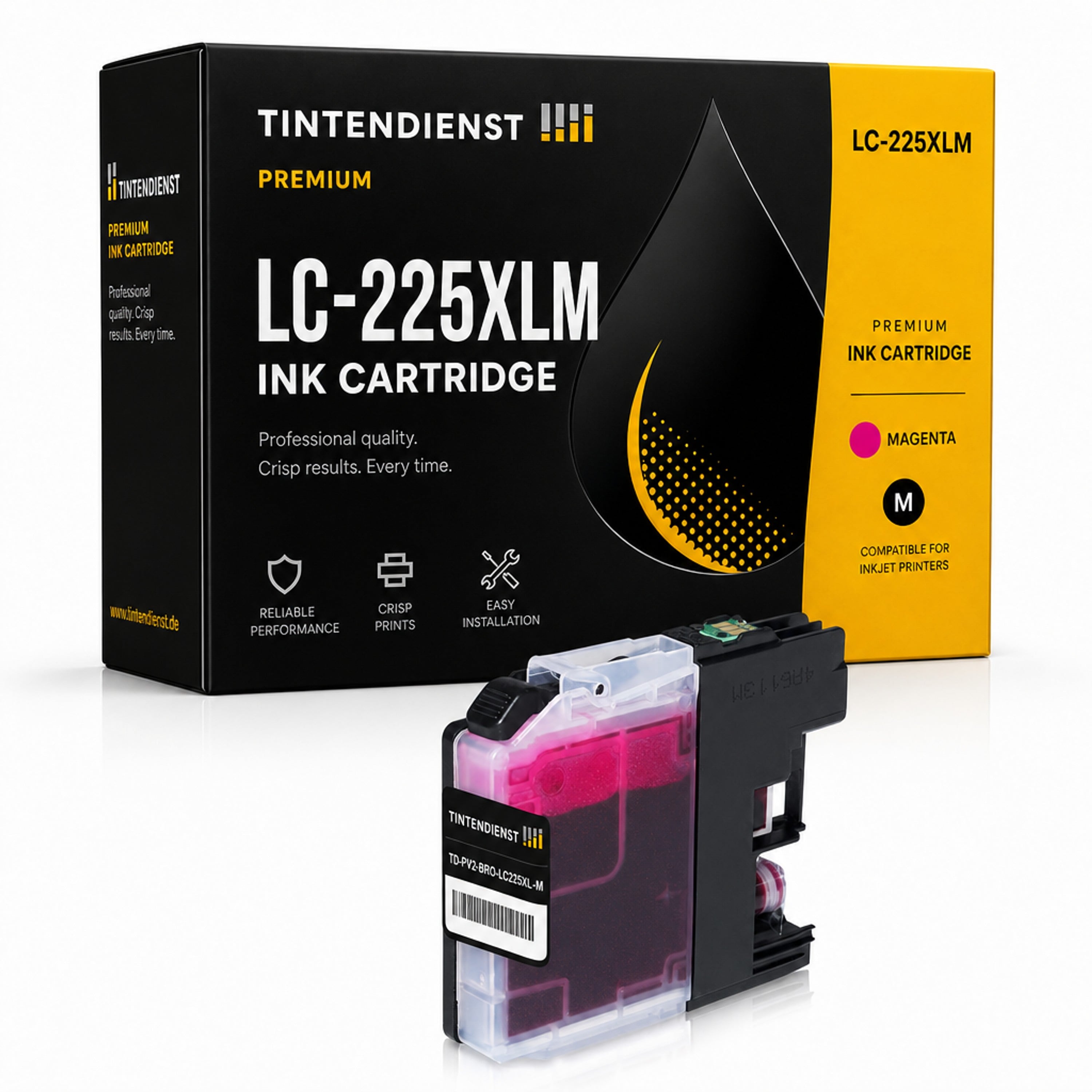 Druckerpatrone kompatibel zu Brother LC-225XLM XXL, magenta