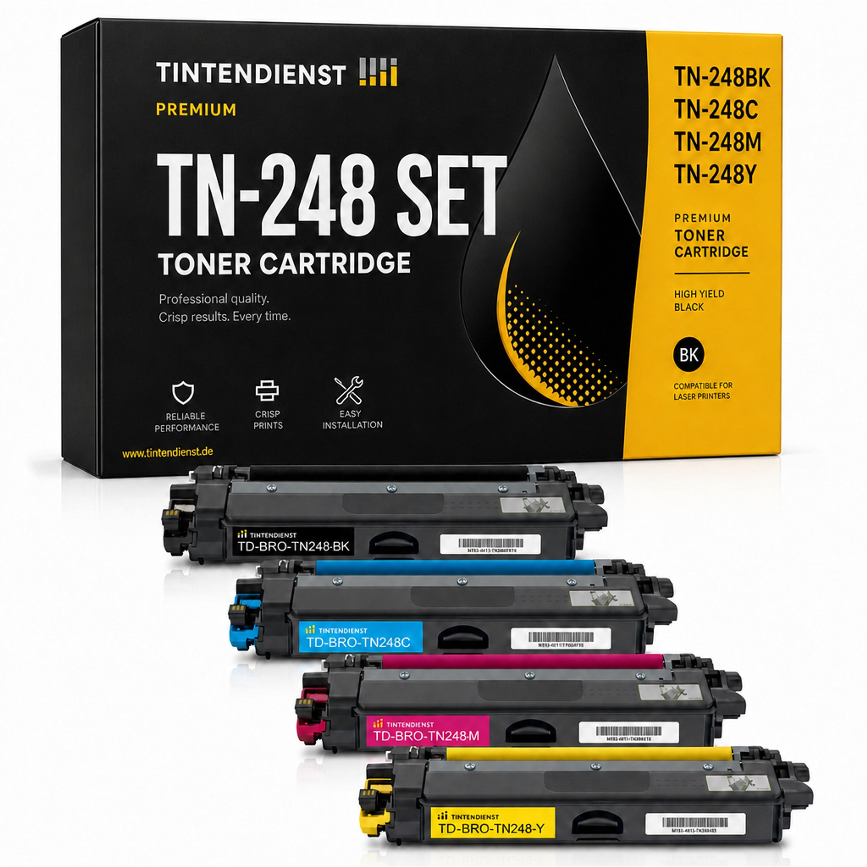 Set kompatibel zu Brother TN-248CMYK, 4 Toner