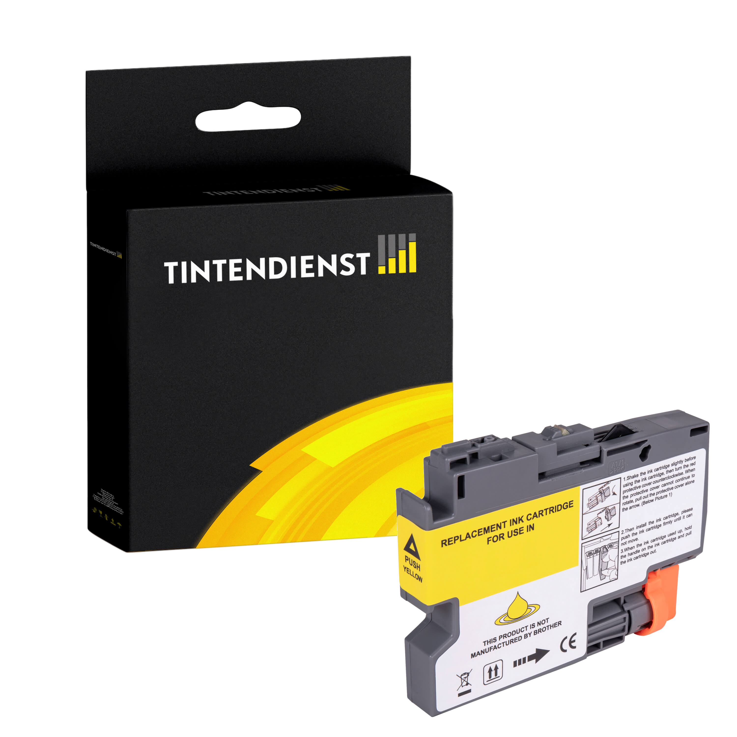 Tintendienst kompatibel für Brother Tintenpatrone LC-427XLY Gelb [XXL Füllmenge]