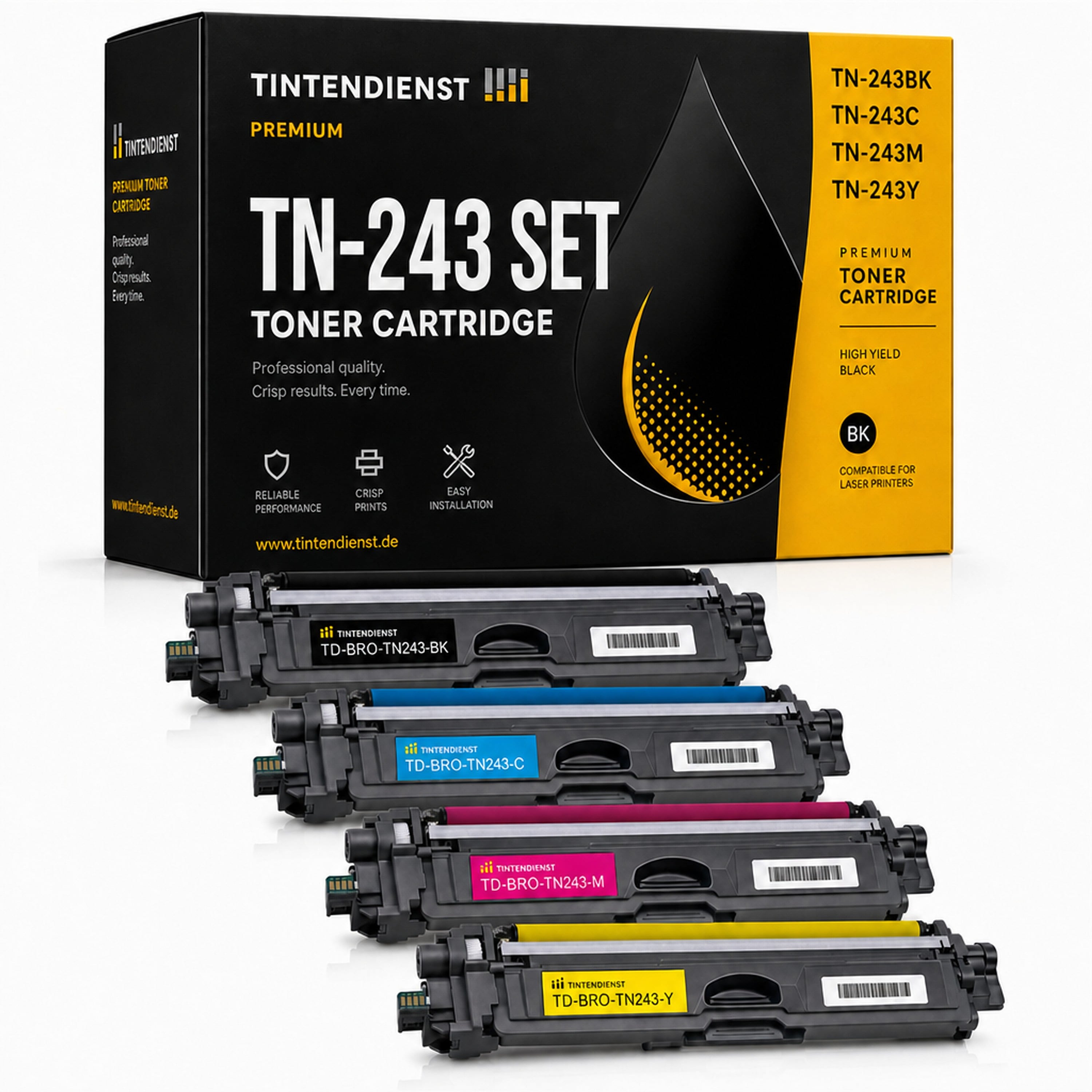 Set kompatibel zu Brother TN-243, 4 Toner