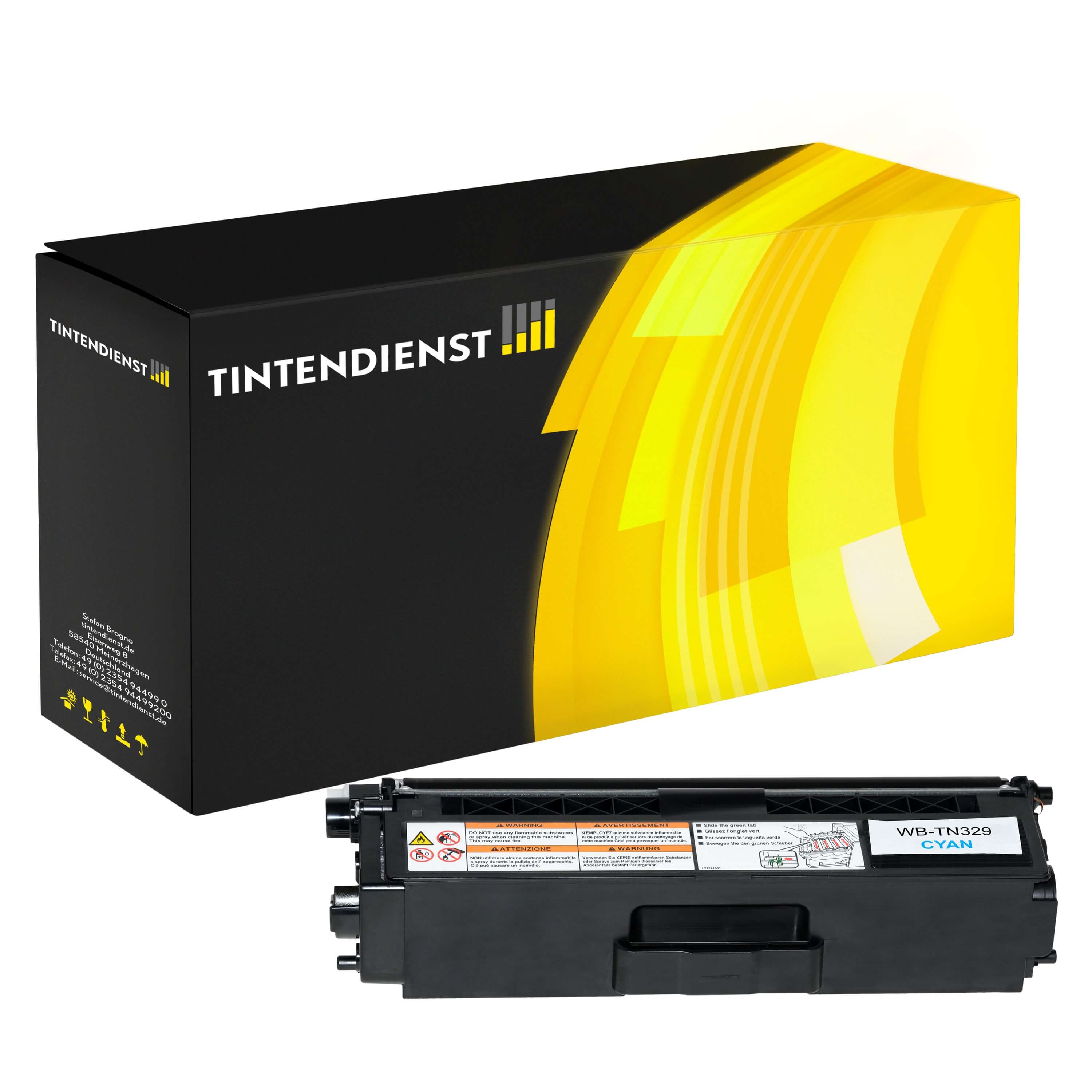 Toner kompatibel zu Brother TN-329C, cyan