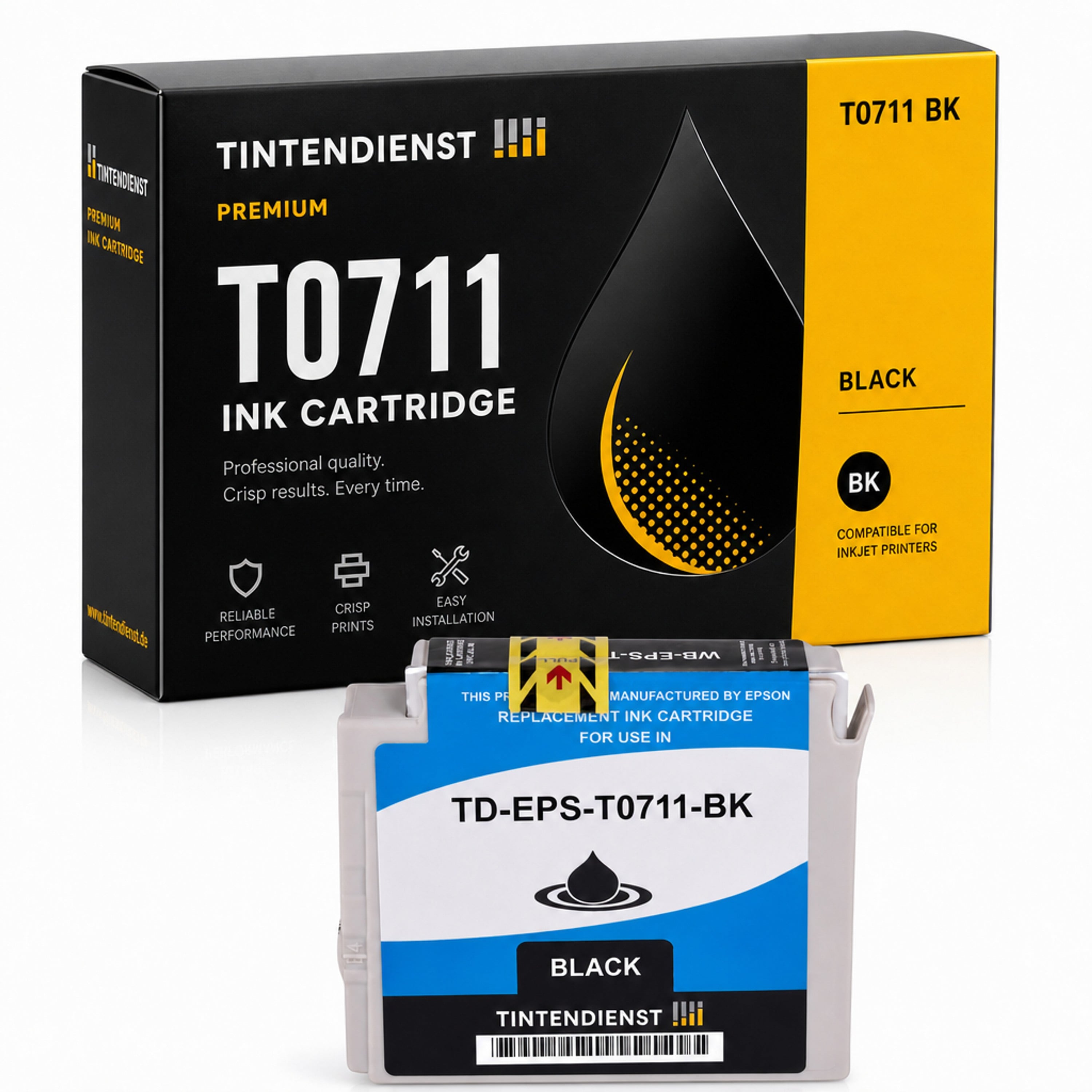 Druckerpatrone kompatibel zu Epson T0711, schwarz