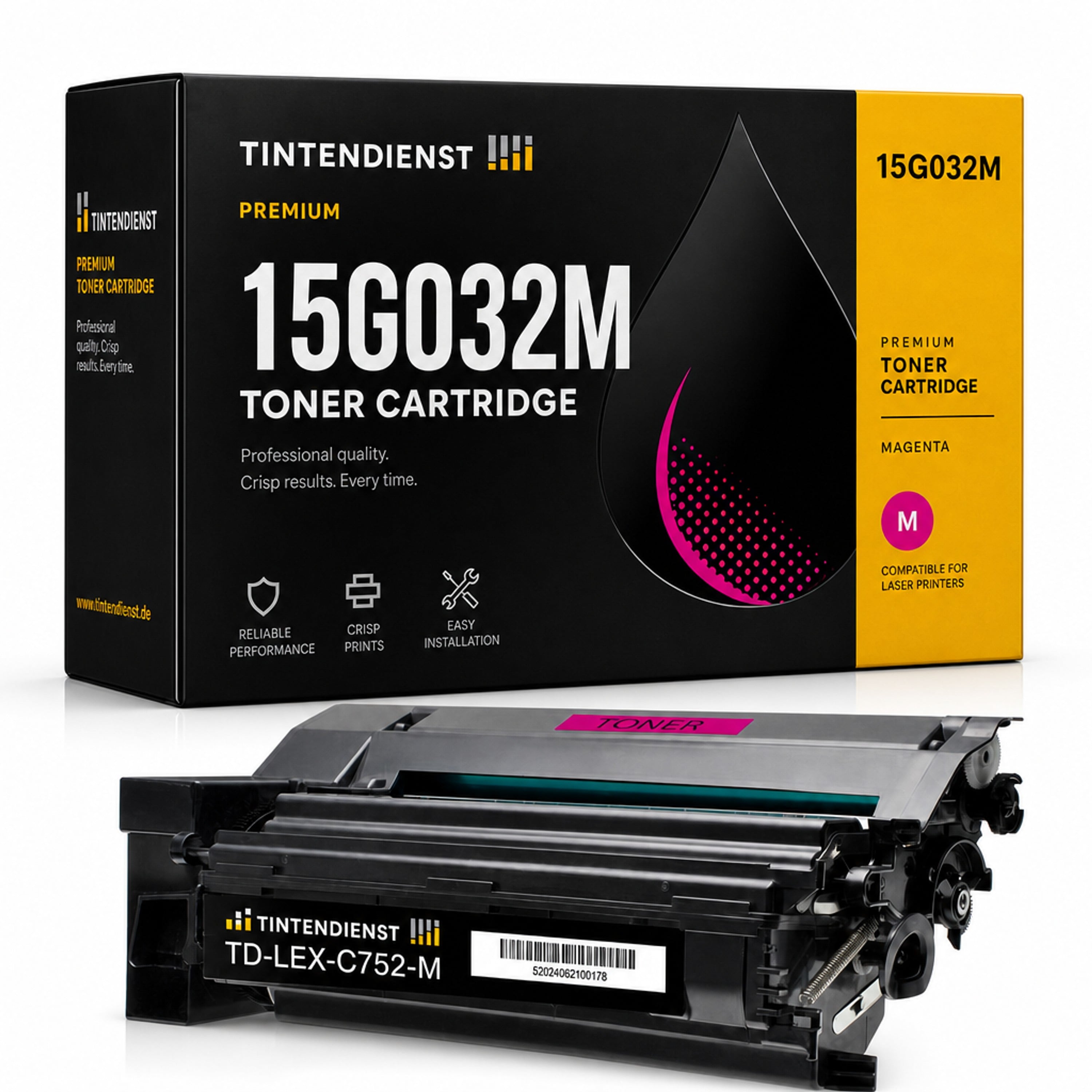 Toner kompatibel zu Lexmark 15G032M, magenta