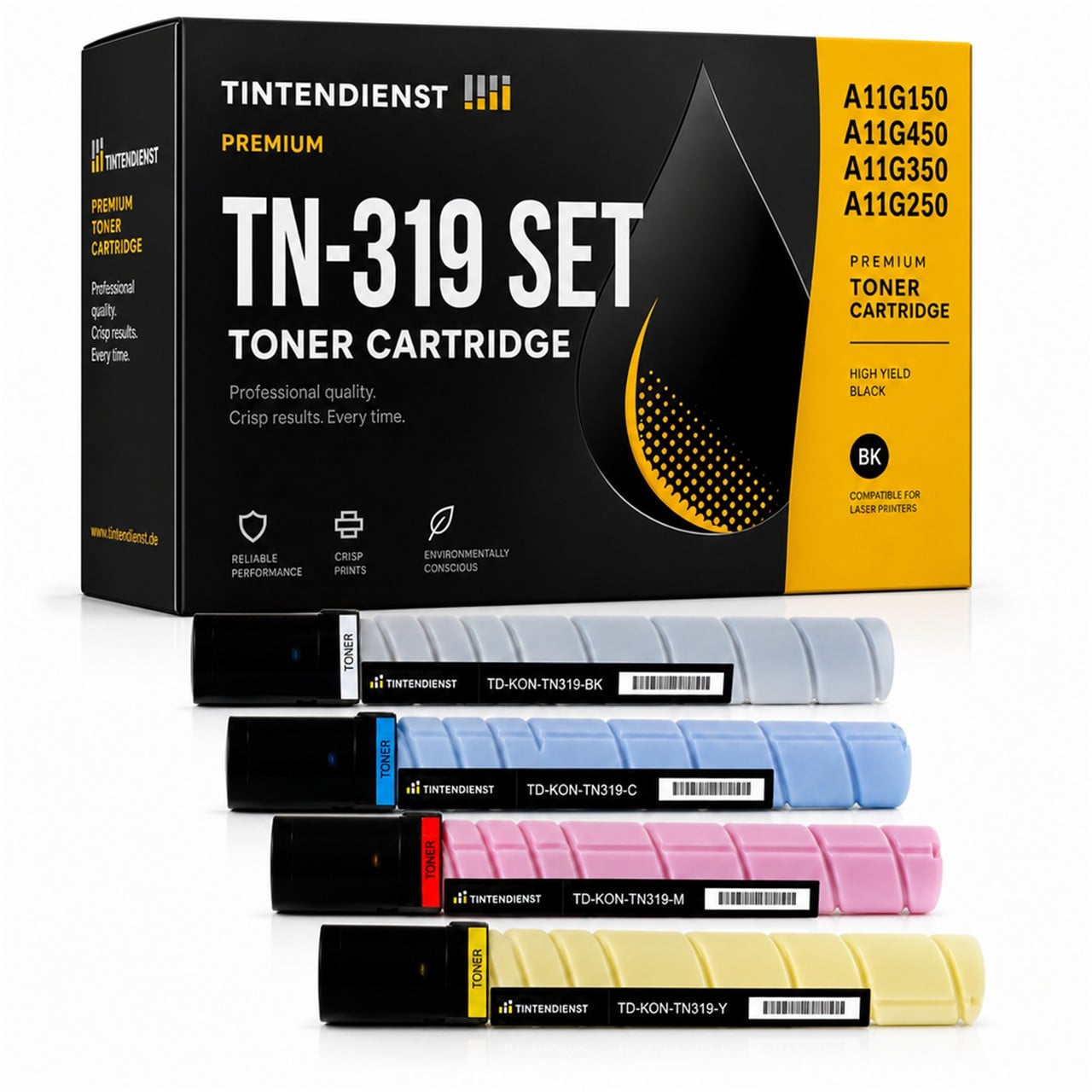 Set kompatibel zu Konica Minolta A11G450, 4 Toner
