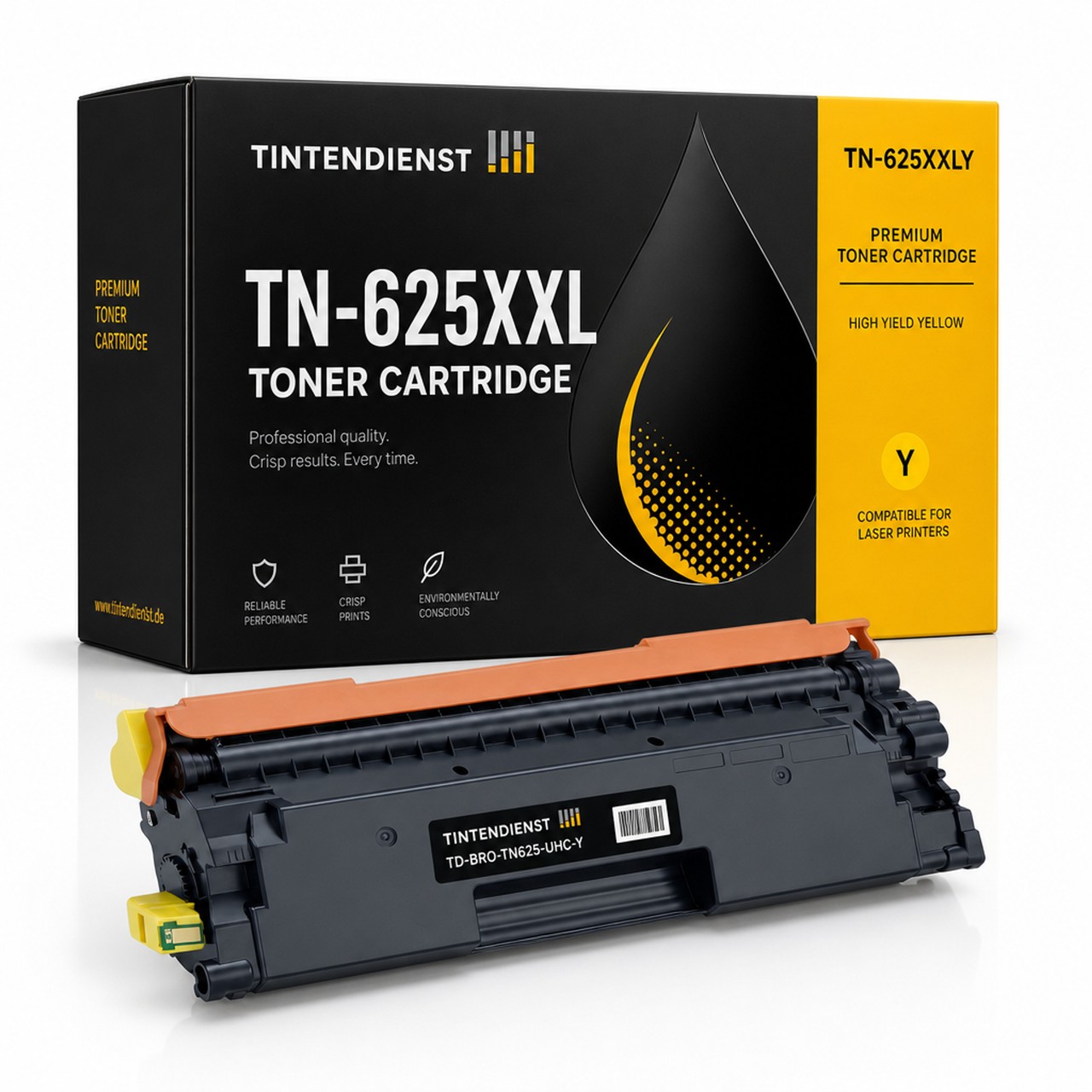 Toner kompatibel zu Brother TN-625XXLY, gelb