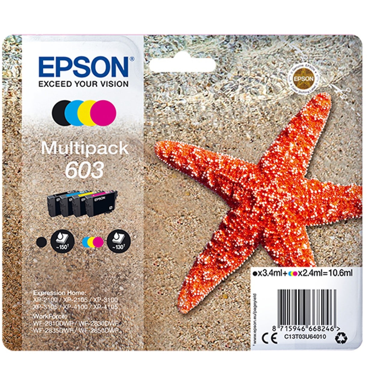 Original Multipack Epson C13T03U64010