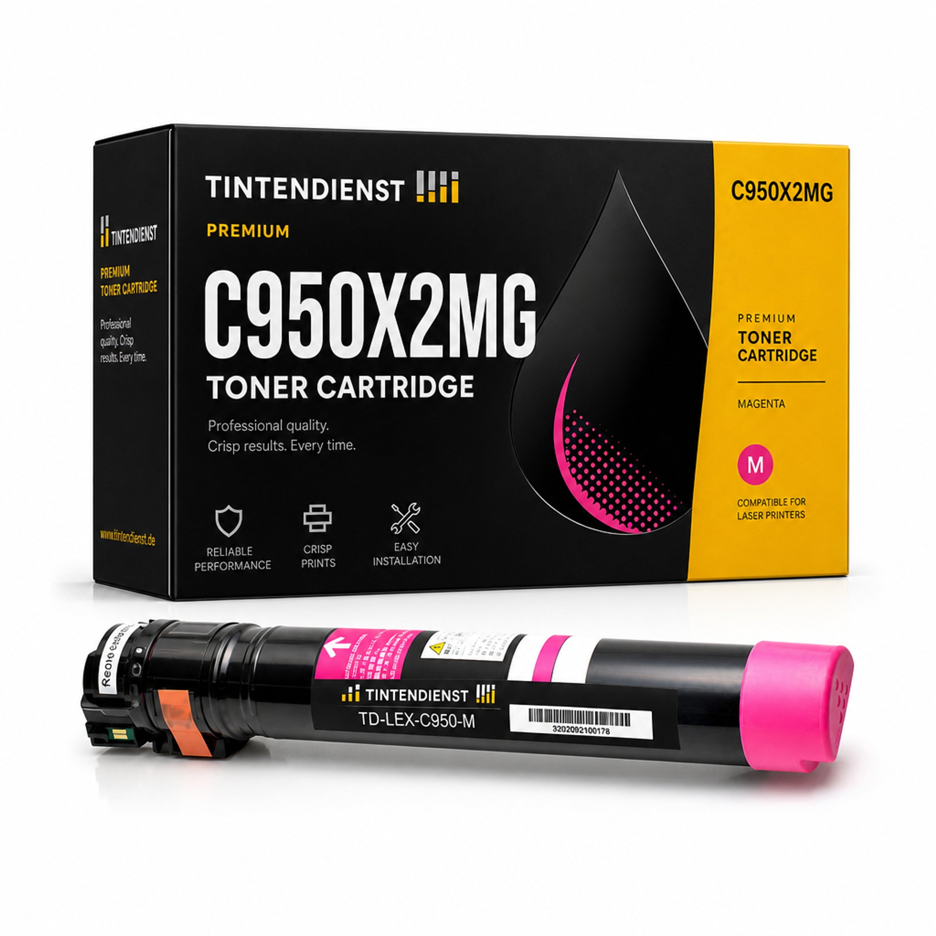 Toner kompatibel zu Lexmark C950X2MG, magenta