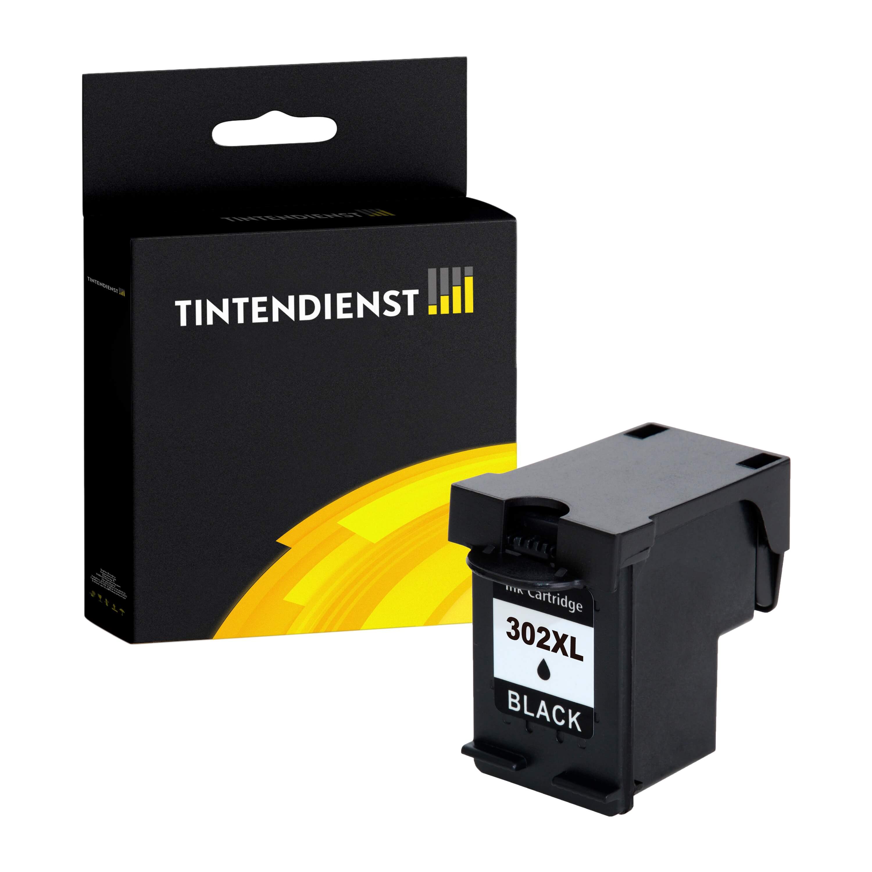 Tintendienst kompatibel für HP Tintenpatrone F6U68AE / 302XL Schwarz [XL Füllmenge]
