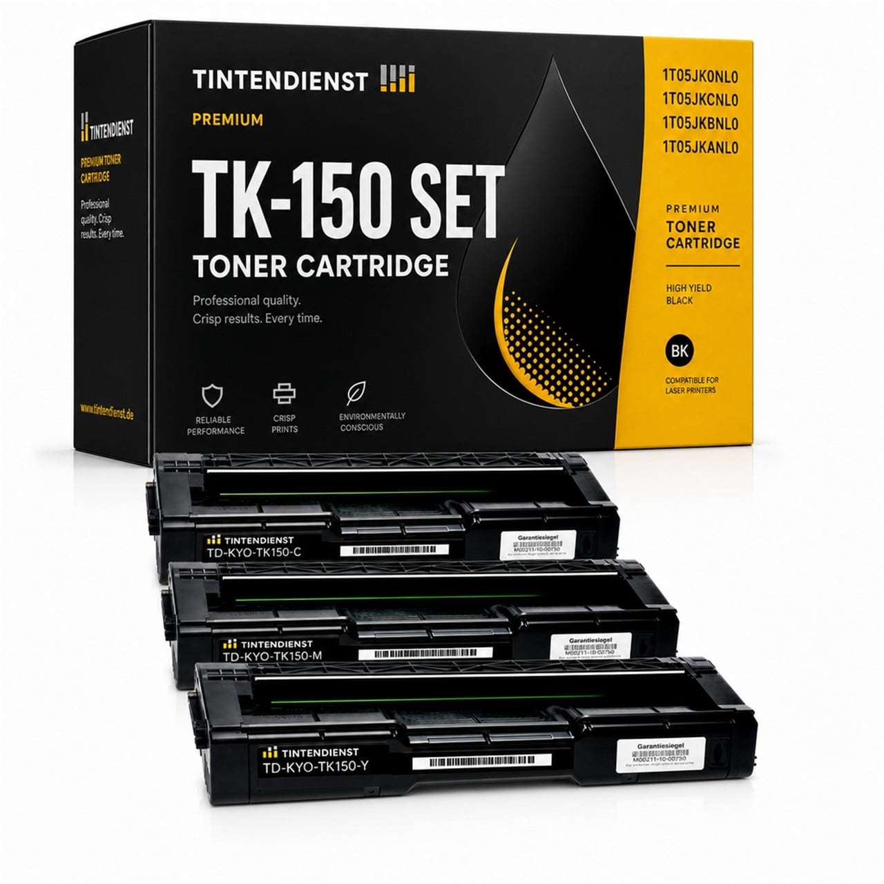 Kyocera TK-150 (1T05JK0NL0) Toner Multipack 4er (schwarz, cyan, magenta, gelb) – Tintendienst kompatibel