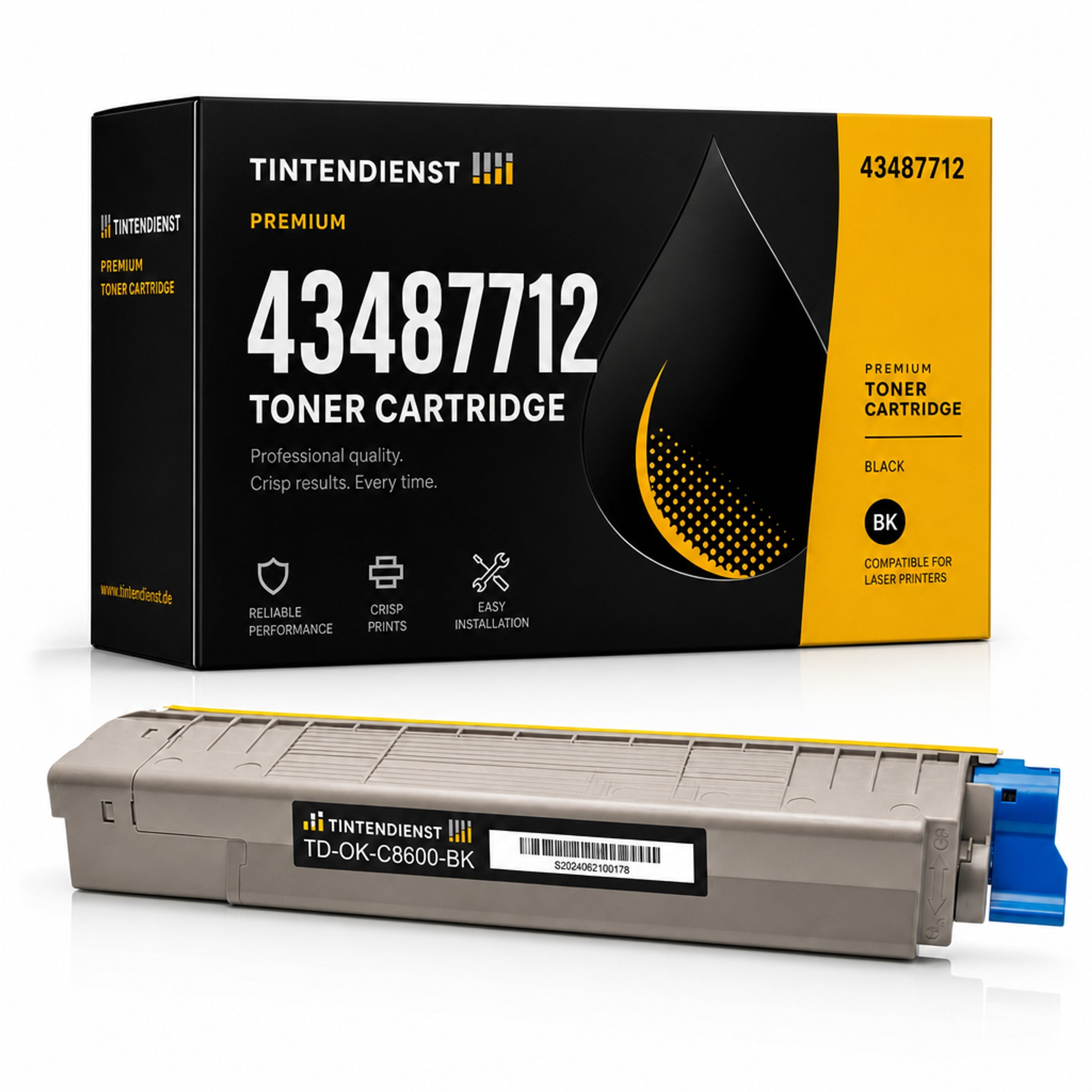 Toner kompatibel zu OKI 43487712, schwarz
