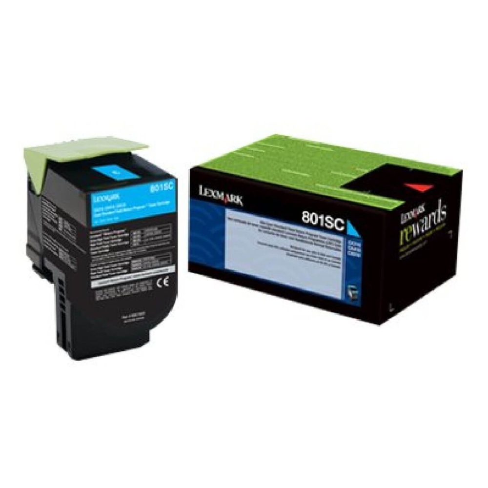 Original Lexmark Toner 80C2SC0/802SC Cyan