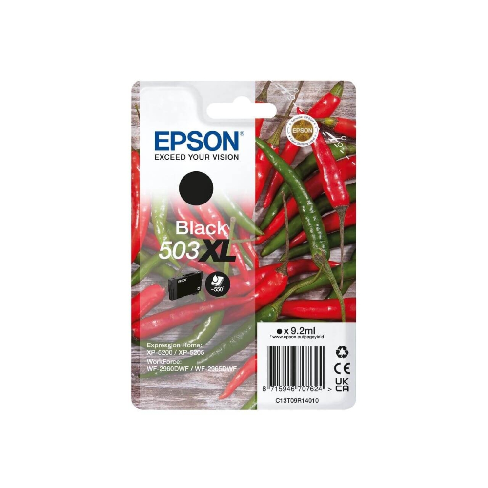 Original Epson Tintenpatrone C13T09R14010 / 503XL Schwarz