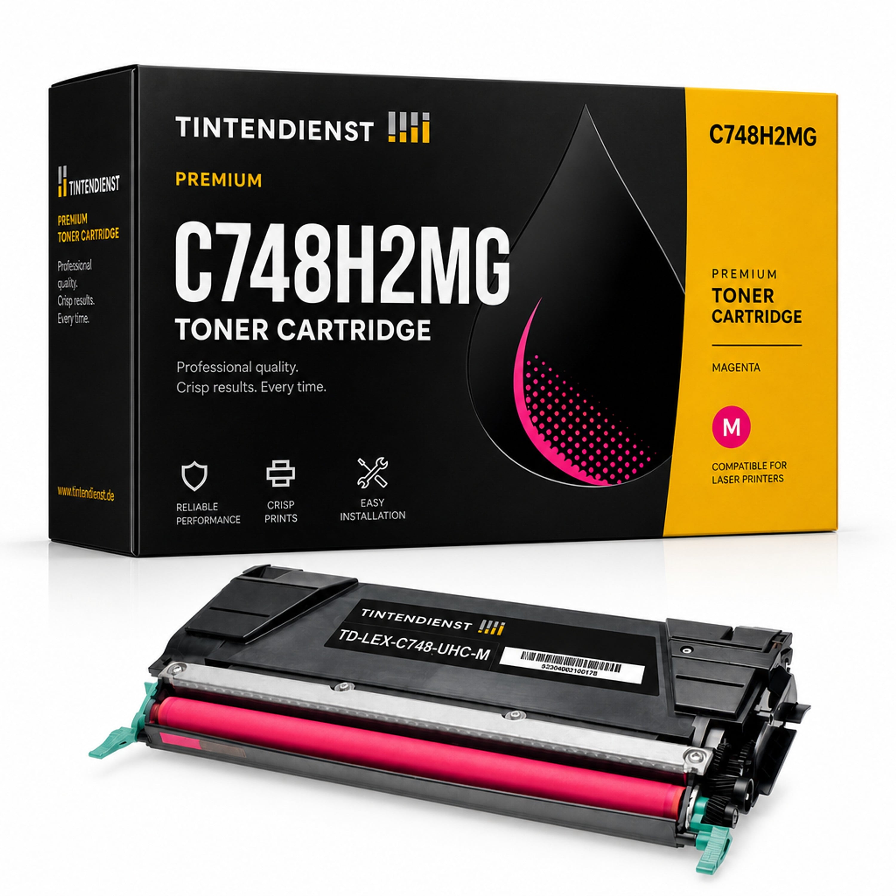 Toner kompatibel zu Lexmark C748H2MG, magenta