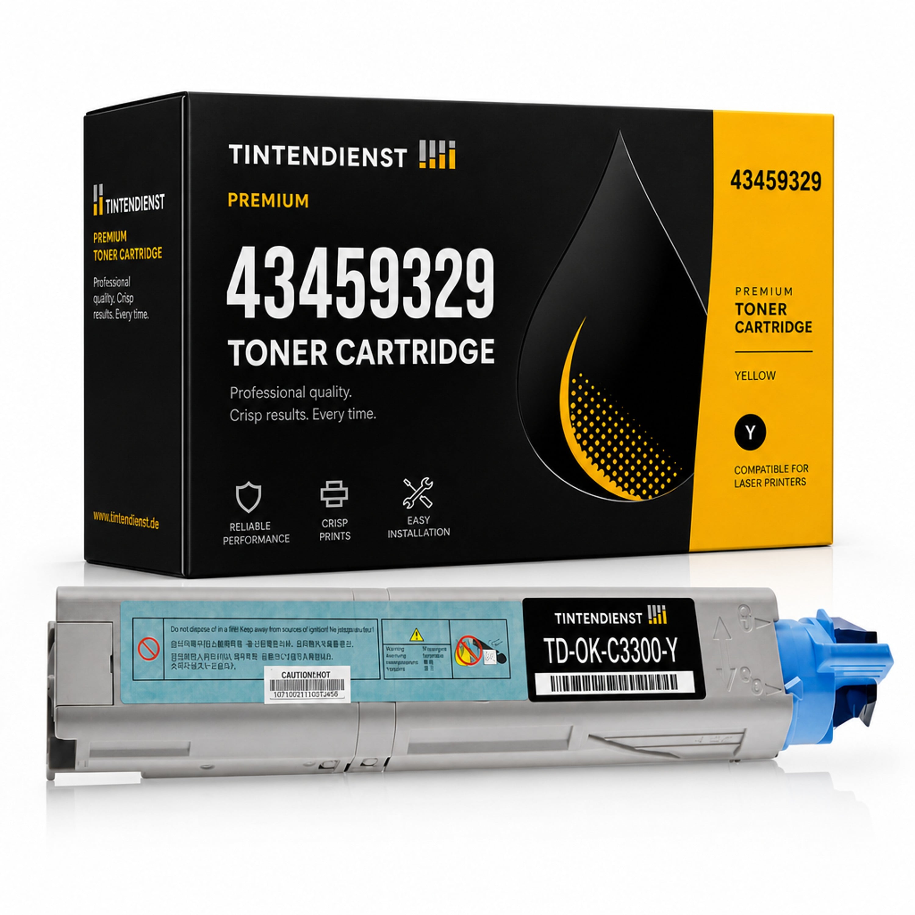 Toner kompatibel zu OKI 43459329, gelb