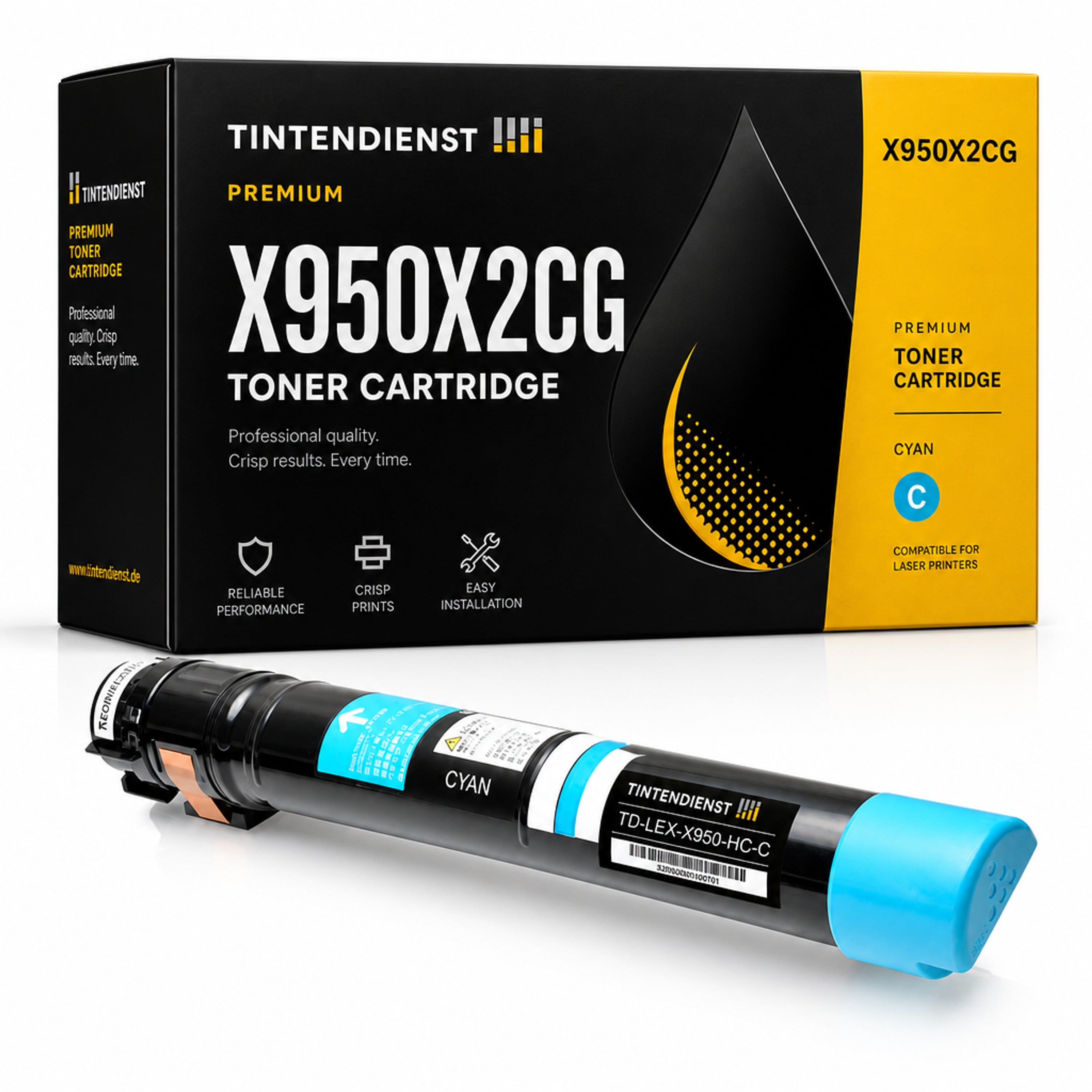 Toner kompatibel zu Lexmark X950X2CG, cyan