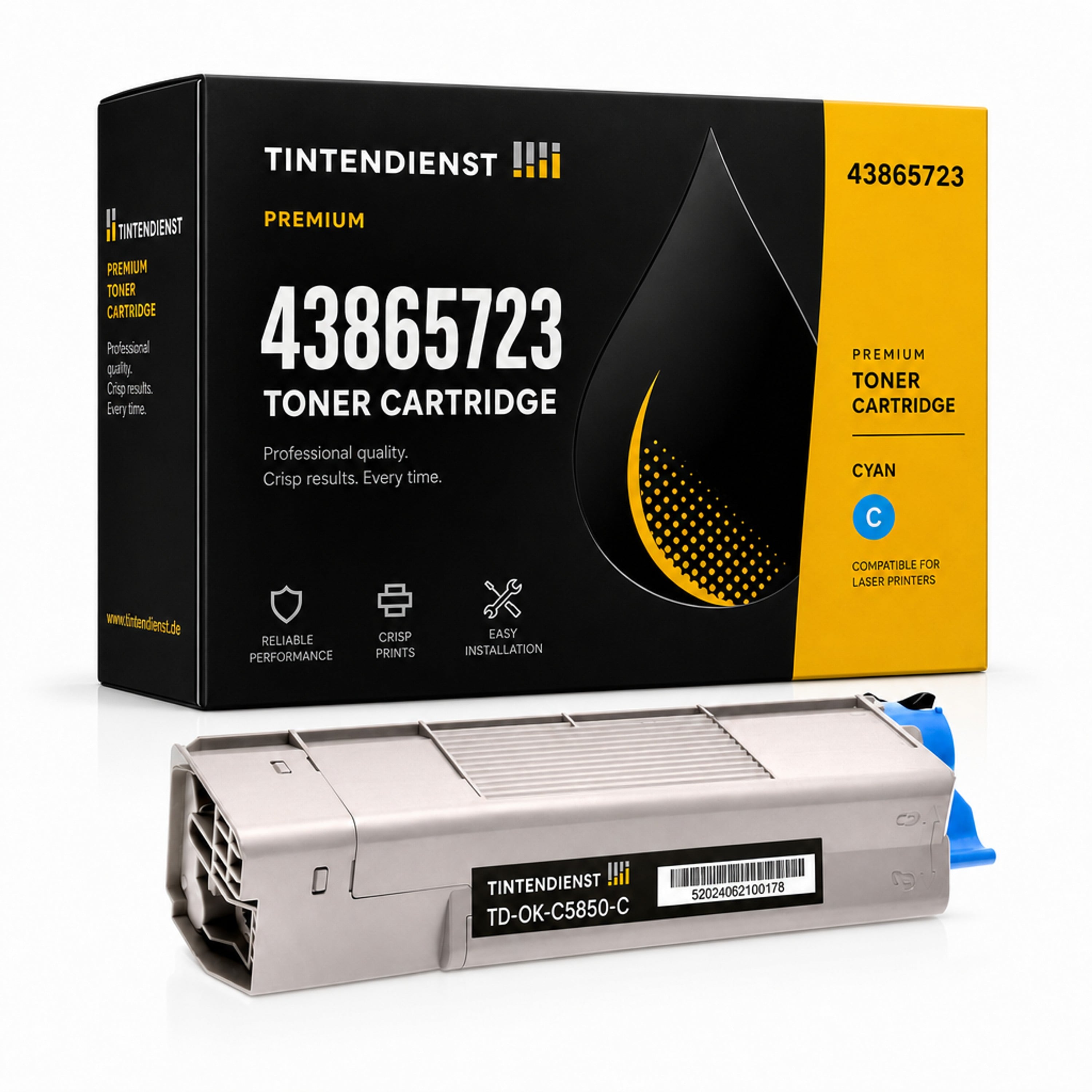 Toner kompatibel zu OKI 43865723 XXL, cyan