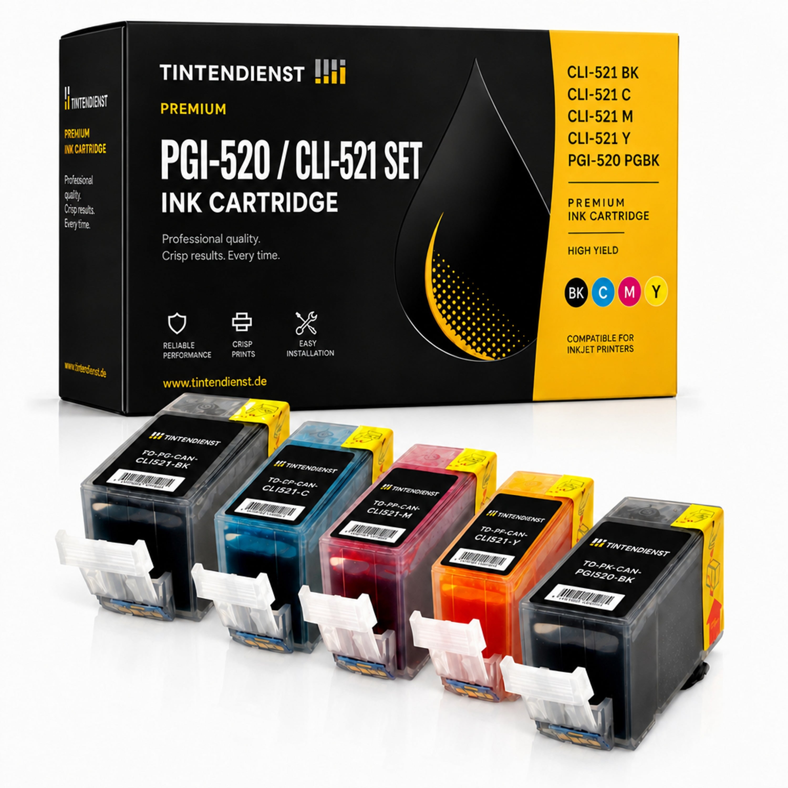 Set kompatibel zu Canon 2933B001, 5 Patronen