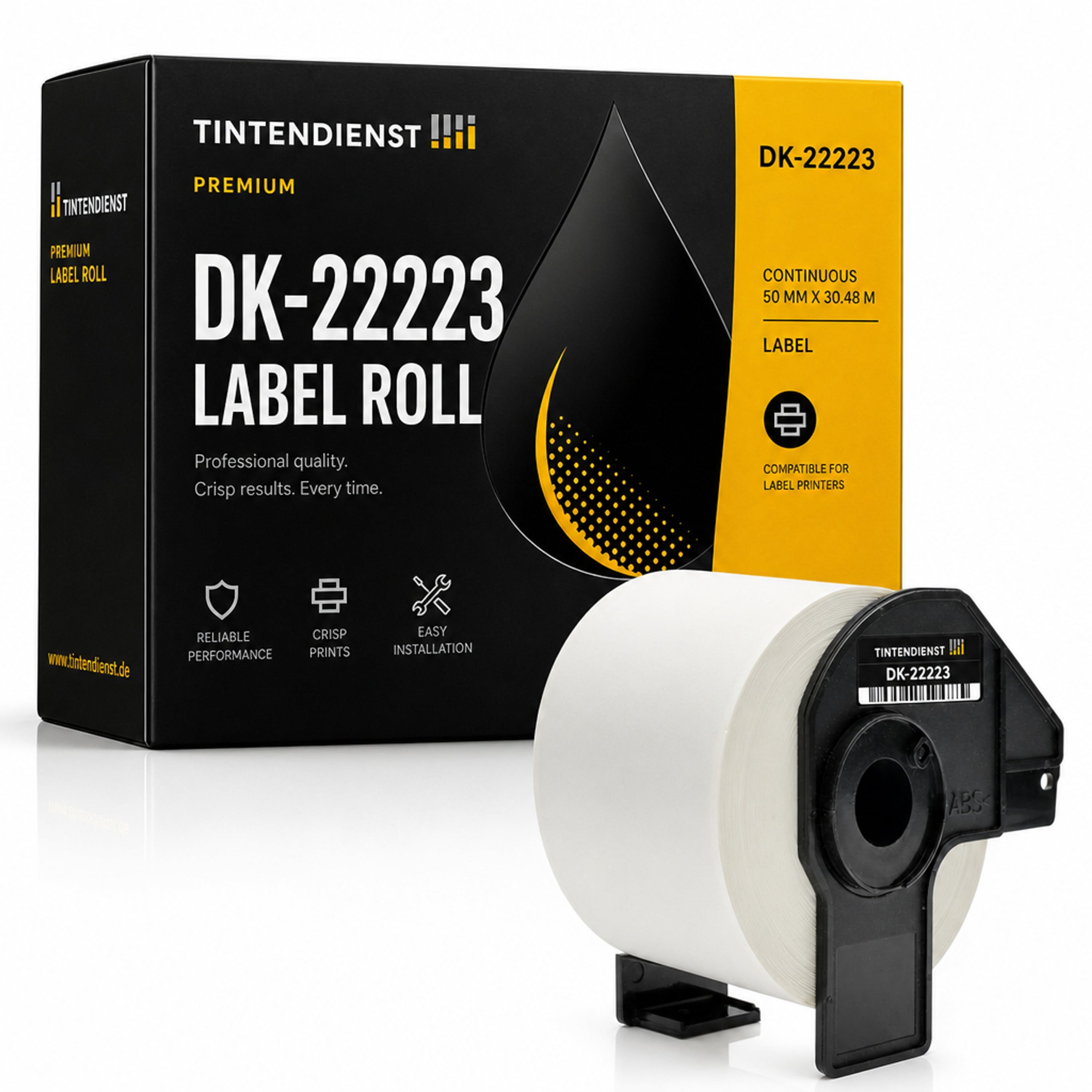 Etikett kompatibel zu Brother DK-22223, 50 mm x 30,48 m