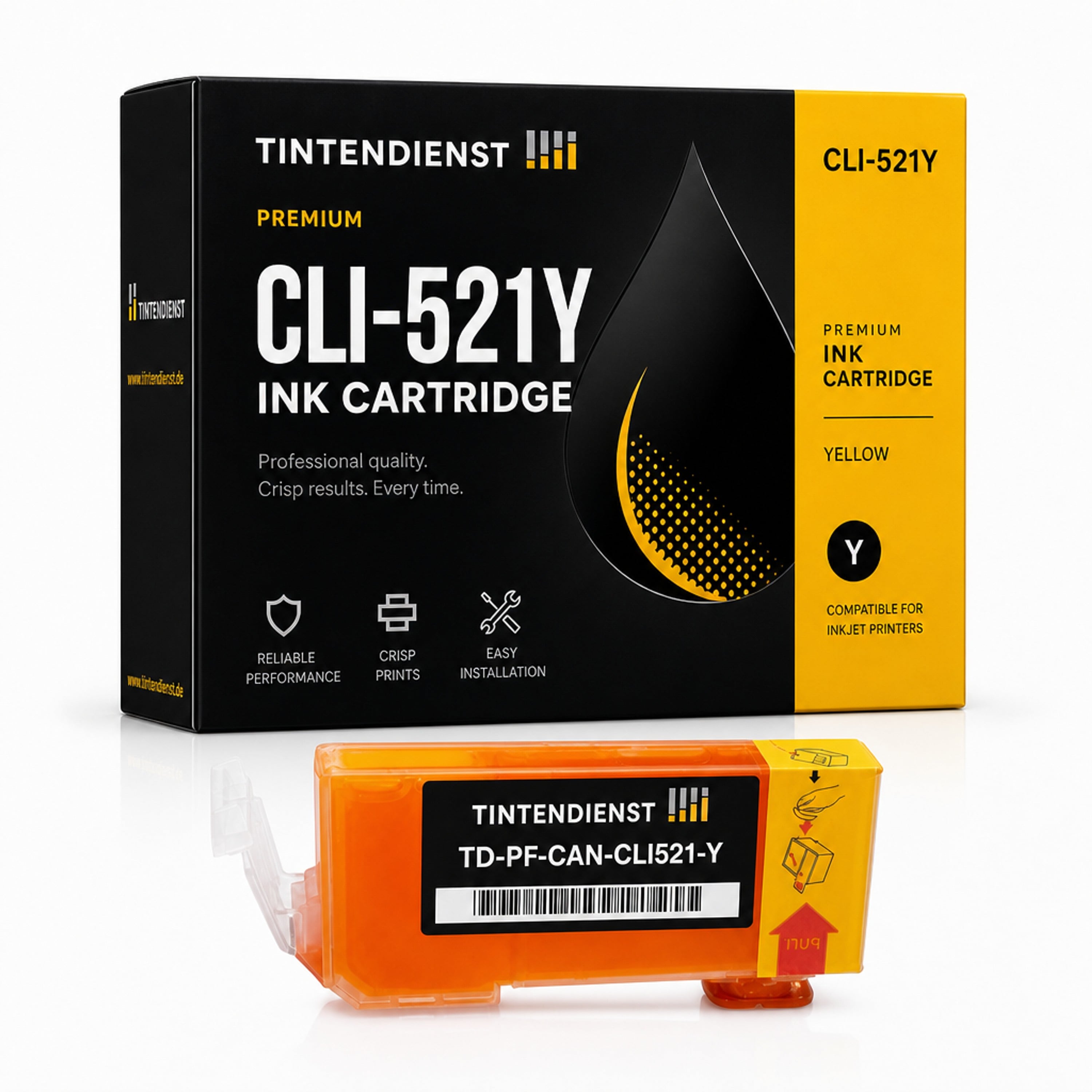 Druckerpatrone kompatibel zu Canon CLI-521Y, gelb