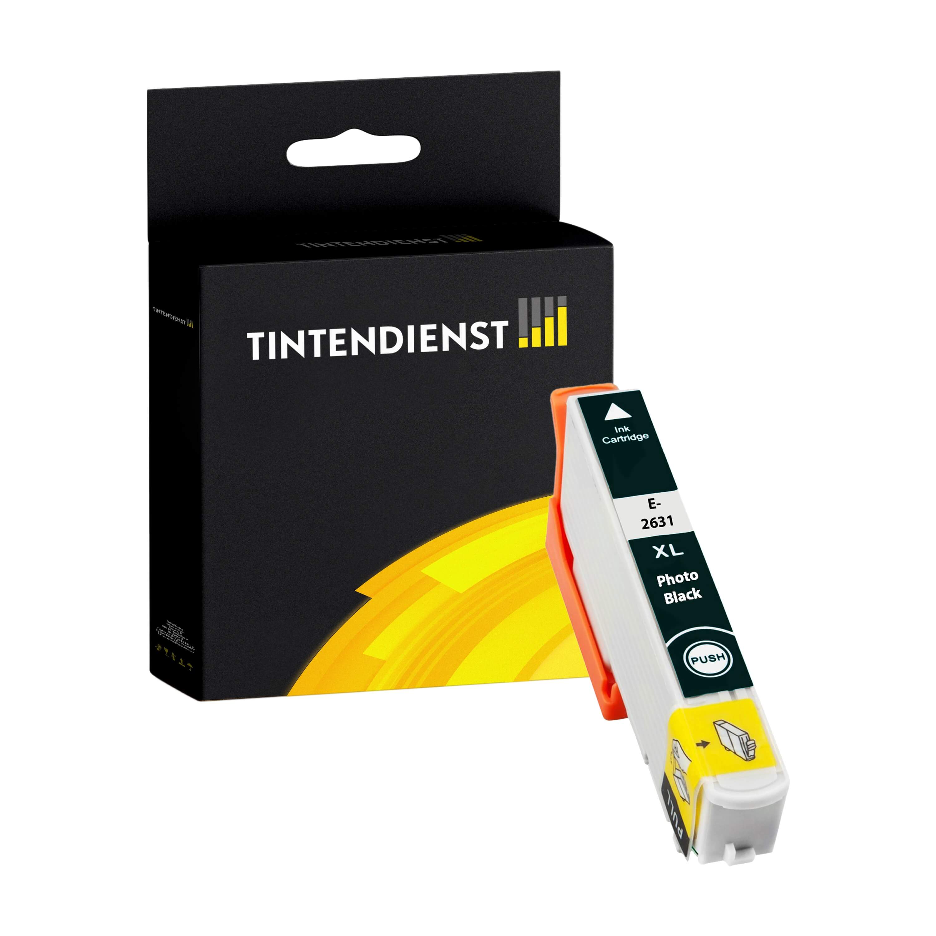 Tintendienst kompatibel für Epson Tintenpatrone C13T26314010 / 26XL Photo Schwarz [XL Füllmenge]
