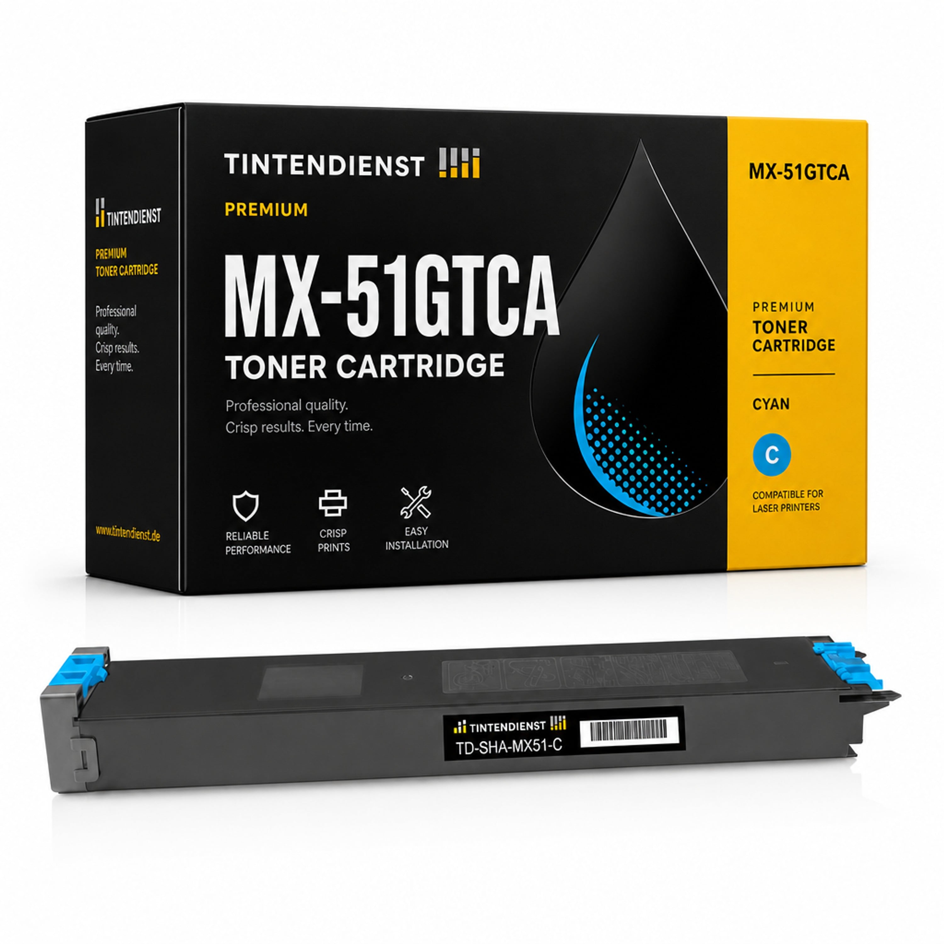 Toner kompatibel zu Sharp MX-51GTCA, cyan