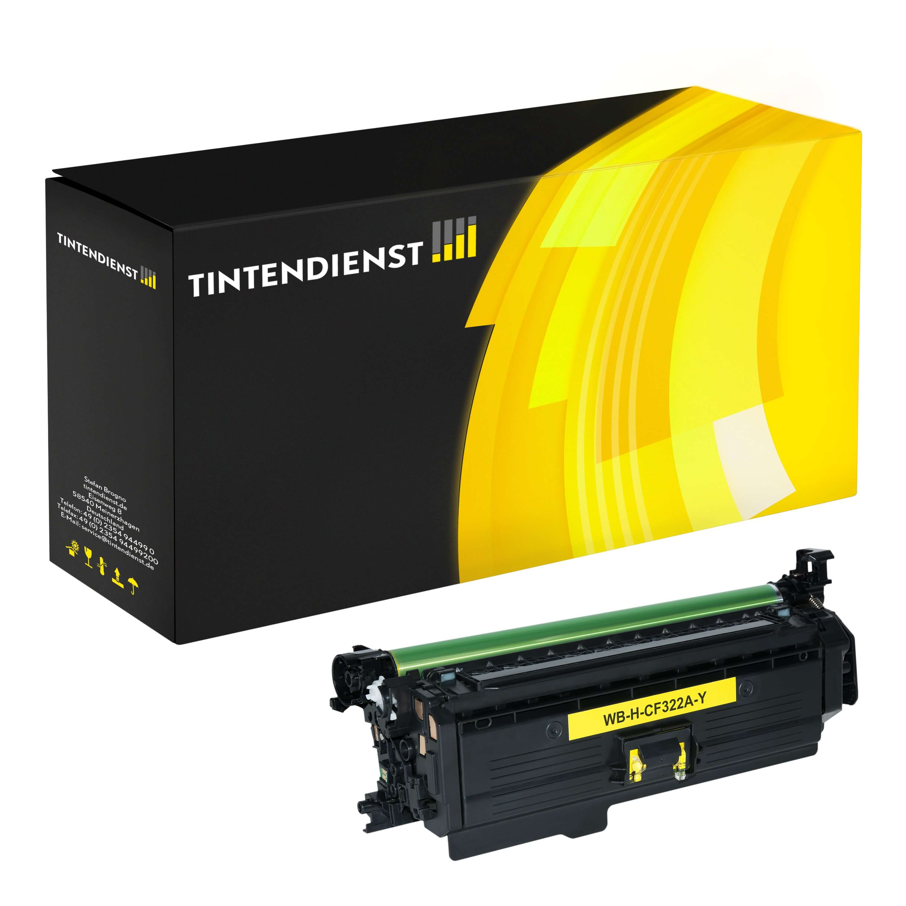 Toner kompatibel zu HP 653A, gelb