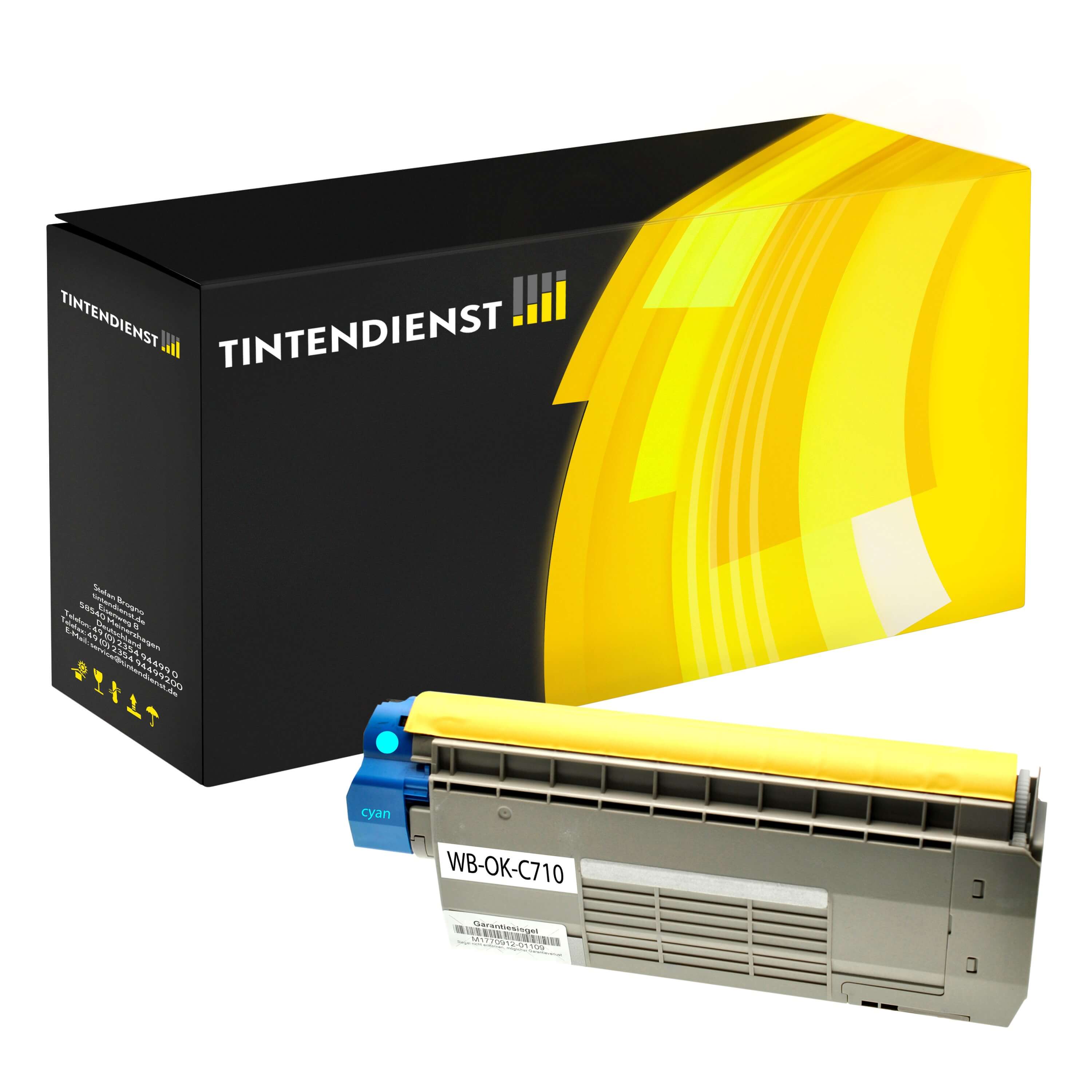 Toner kompatibel zu OKI 44318607, cyan
