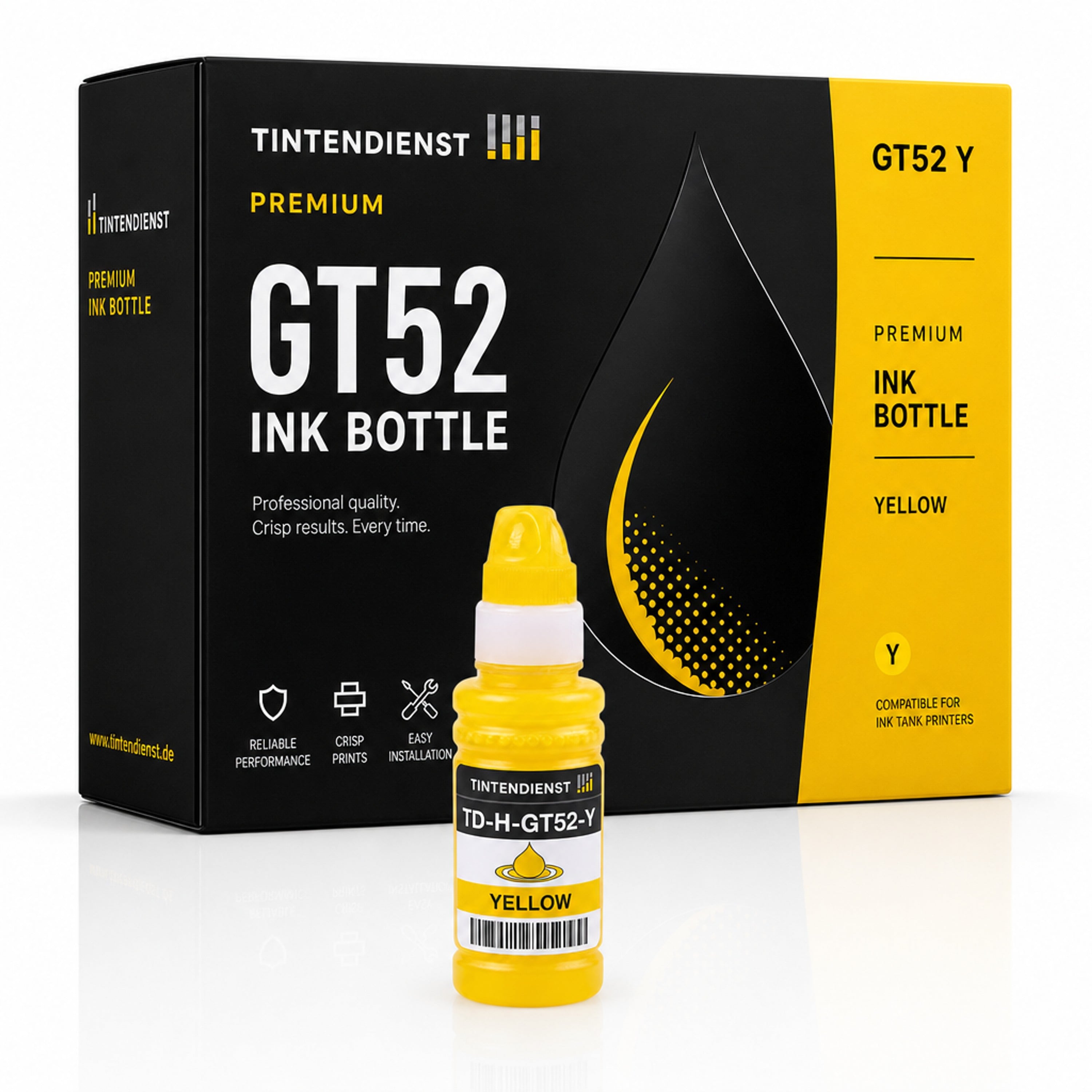 Druckerpatrone kompatibel zu HP GT52, gelb