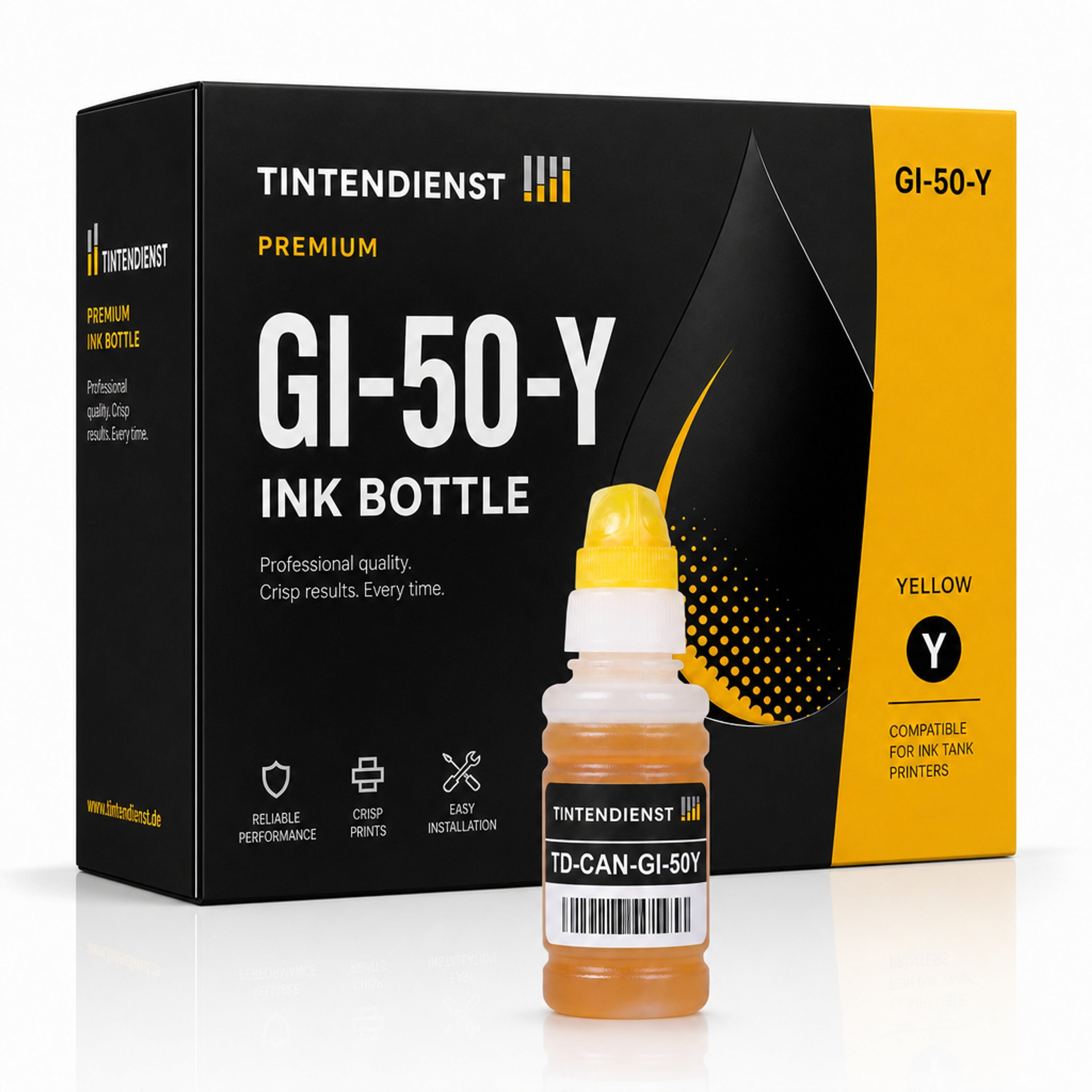 Tintentank kompatibel zu Canon GI-50-Y, gelb